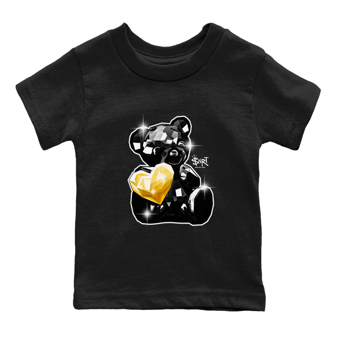 Bear Germ snkmatch Tees Kids - Air Jordan 1 Black Metallic Gold