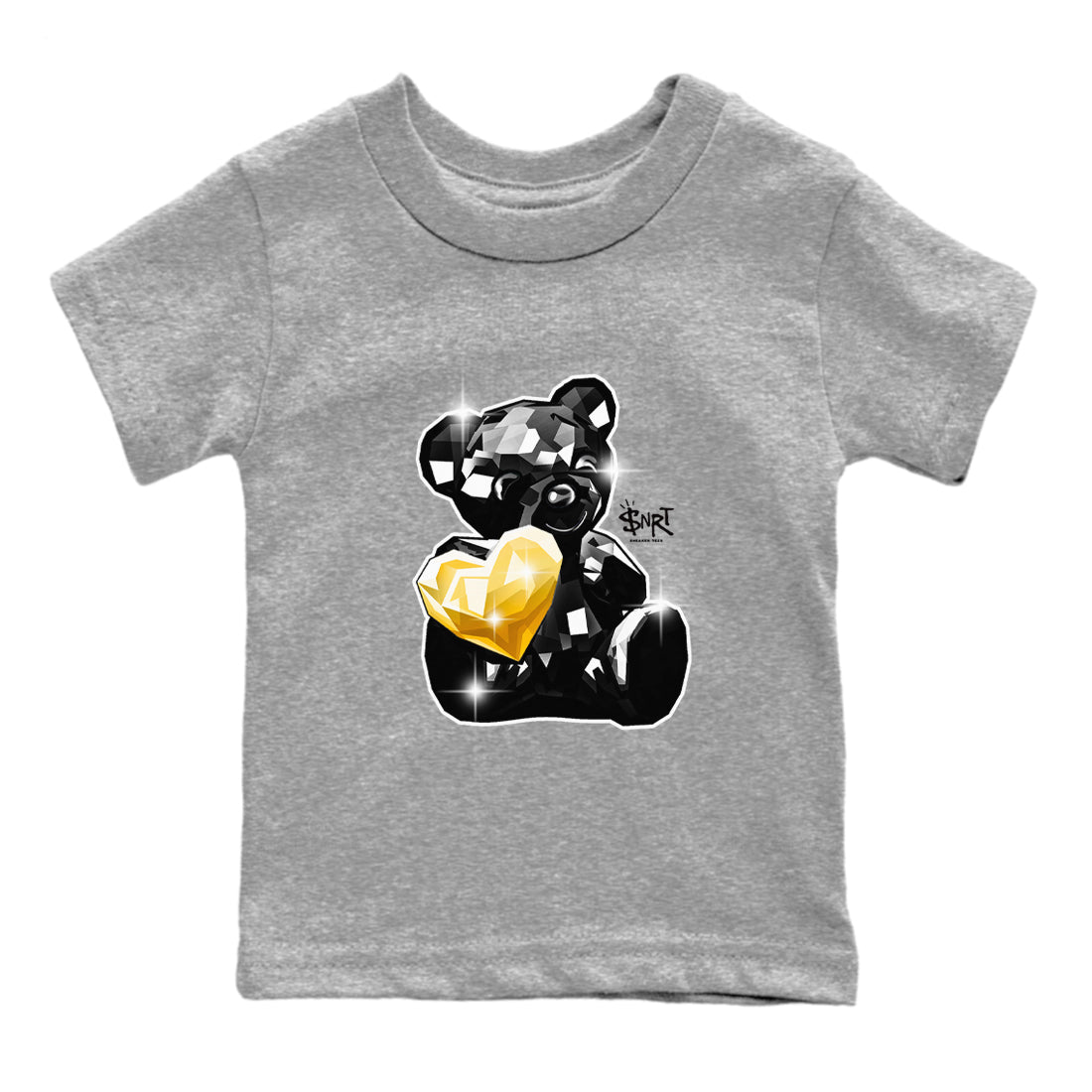 Bear Germ snkmatch Tees Kids - Air Jordan 1 Black Metallic Gold