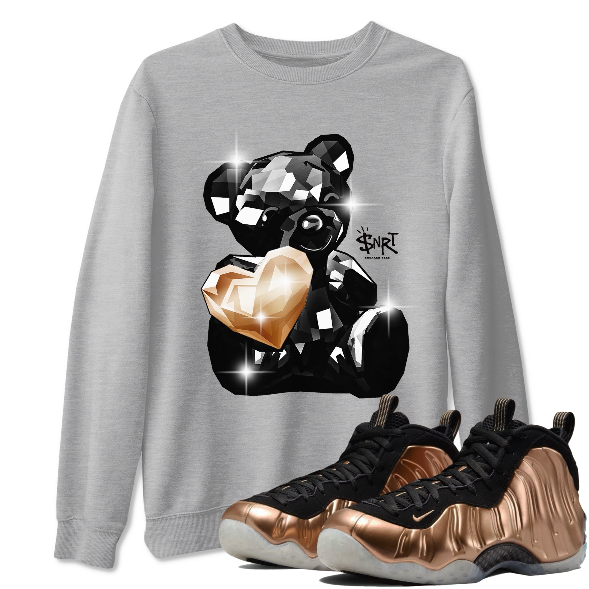 Bear Germs snkmatch Tees - Air Foamposite One Metallic Copper