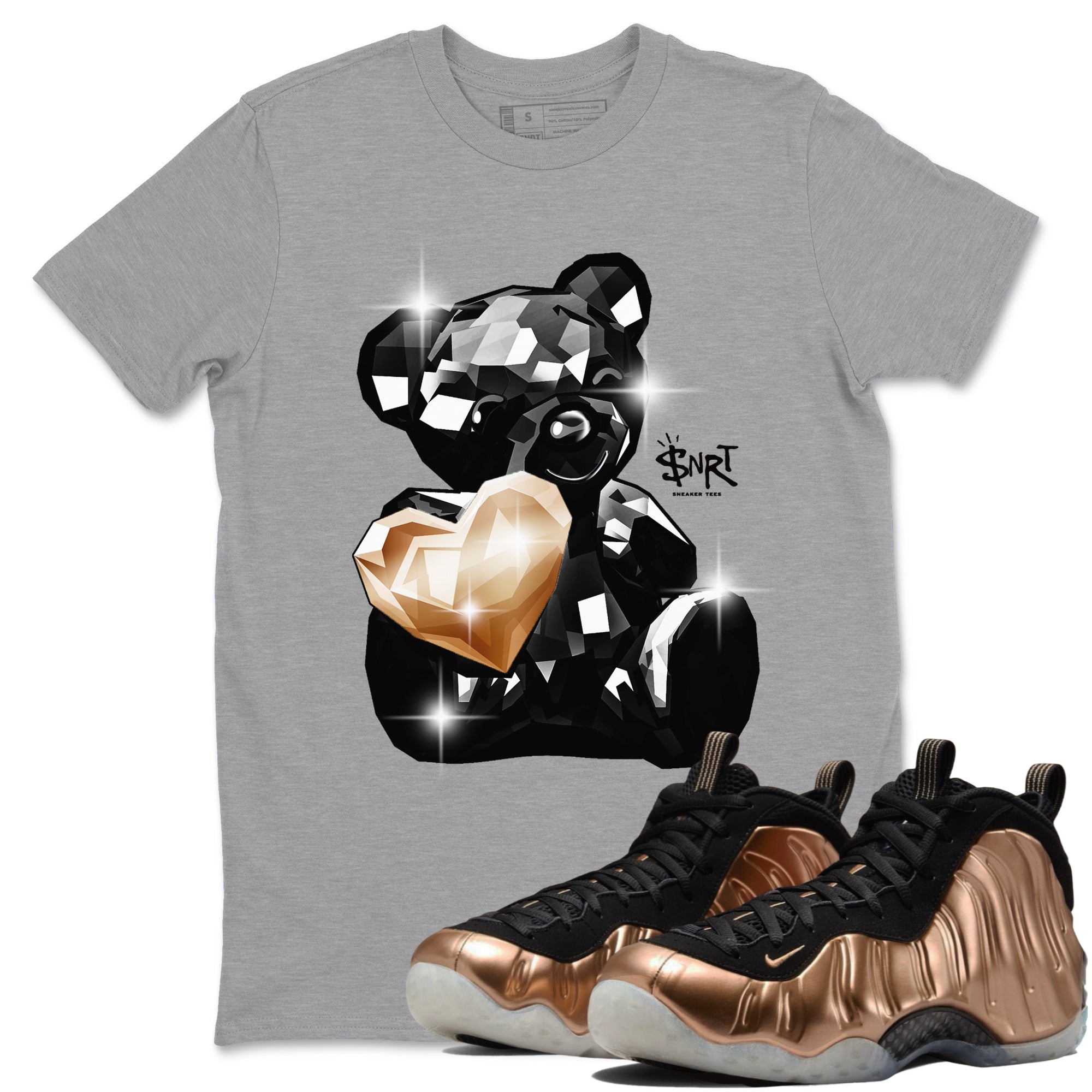 Bear Germs snkmatch Tees - Air Foamposite One Metallic Copper