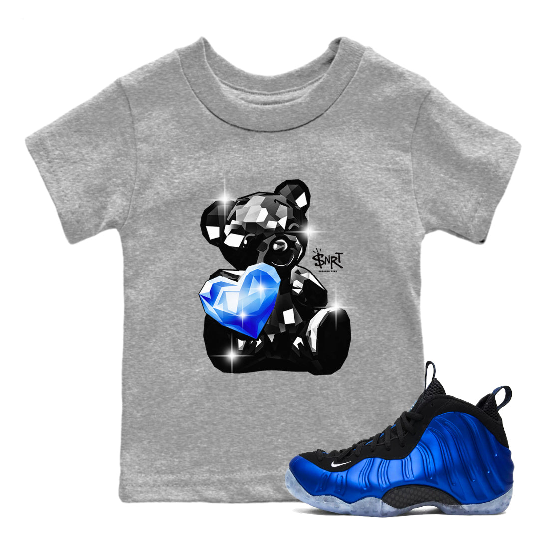Bear Germs snkmatch Tees Kids - Air Foamposite One Royal