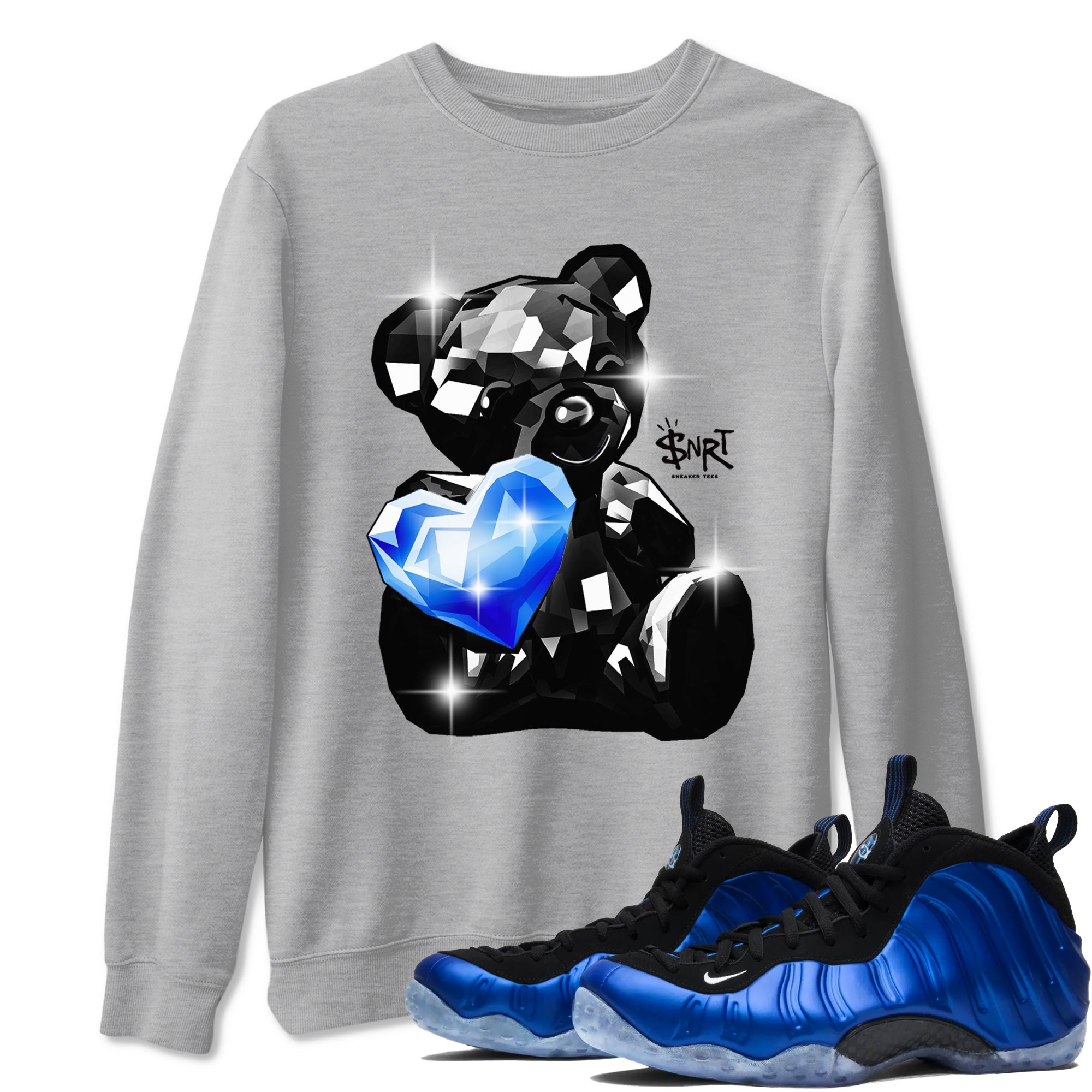 Bear Germs snkmatch Tees - Air Foamposite One Royal