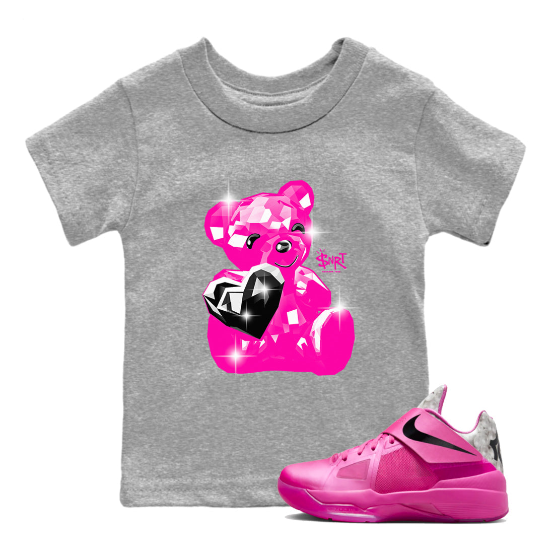 Bear Germs snkmatch Tees Kids - Nike KD 4 Aunt Pearl
