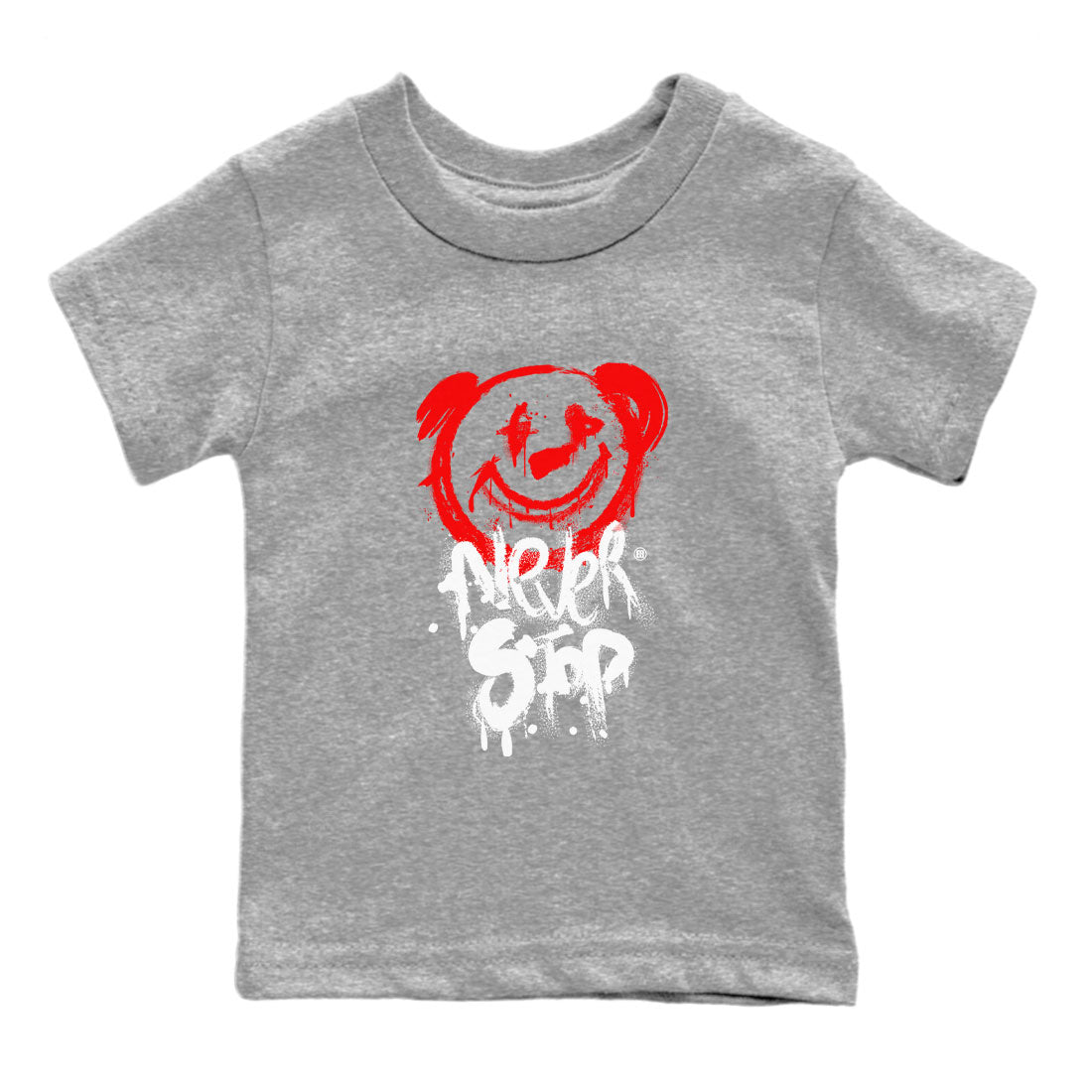Bear Never Stop snkmatch Tee Kids - Air Jordan 1 University Red