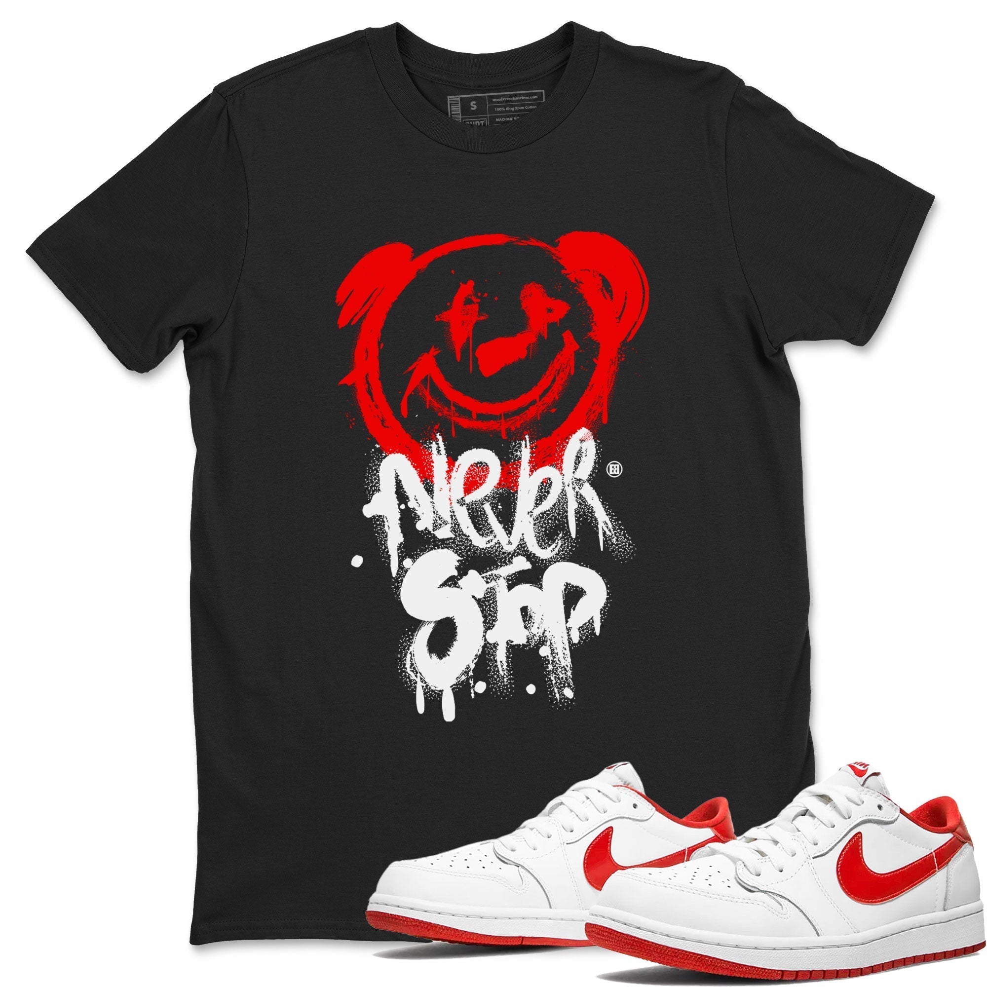 Bear Never Stop snkmatch Tee - Air Jordan 1 University Red