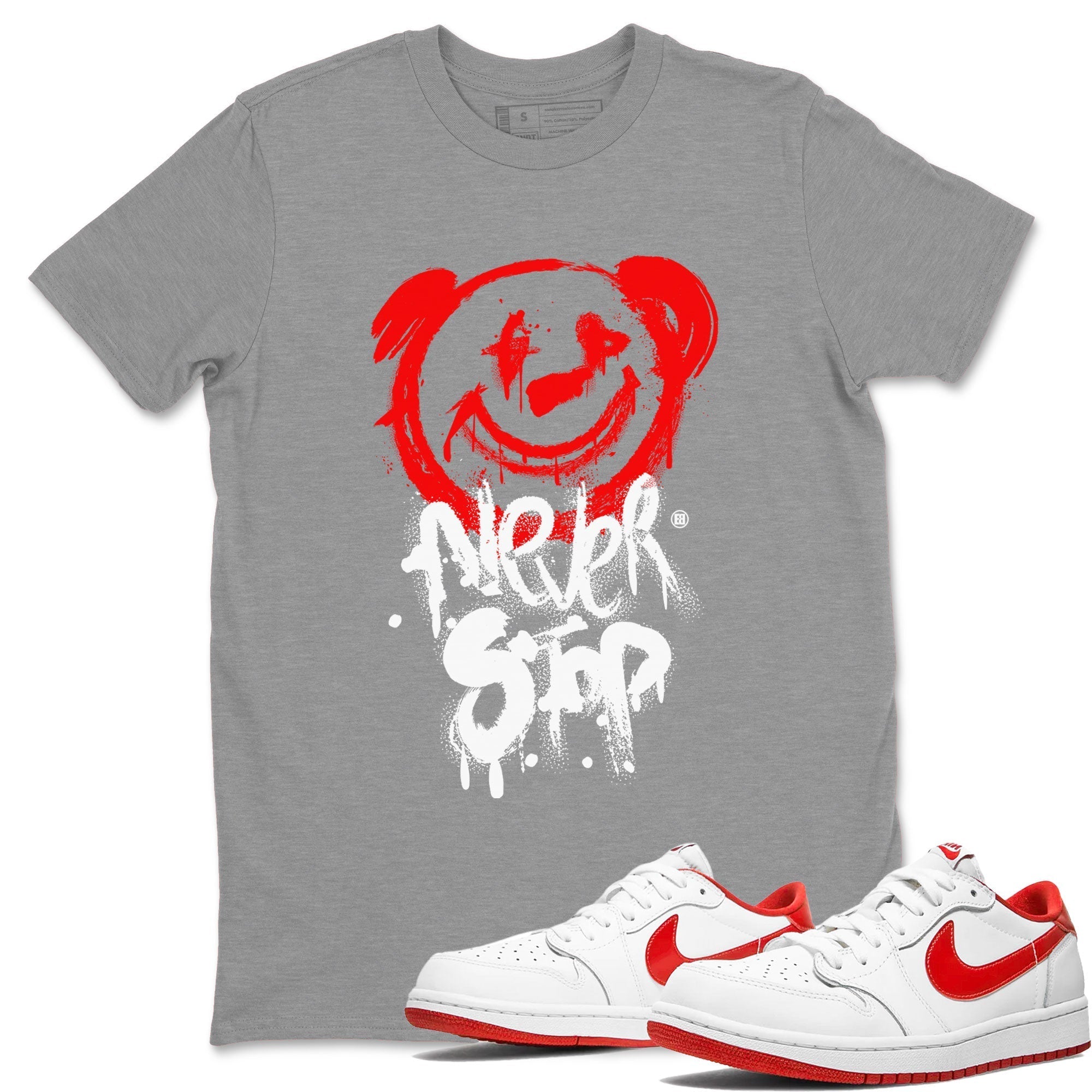 Bear Never Stop snkmatch Tee - Air Jordan 1 University Red