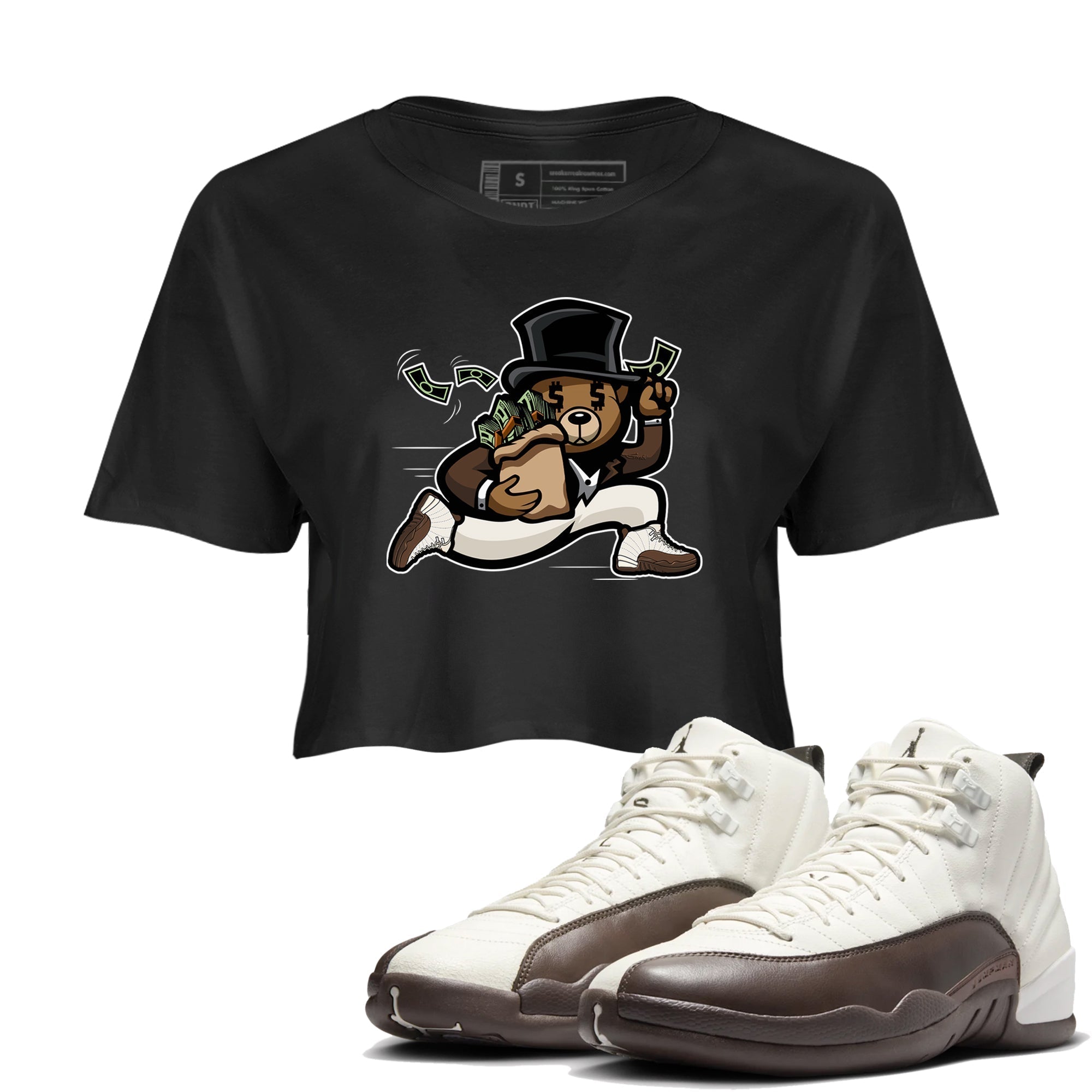 Bear Steals snkmatch Women's Top - Air Jordan 12 Baroque Brown