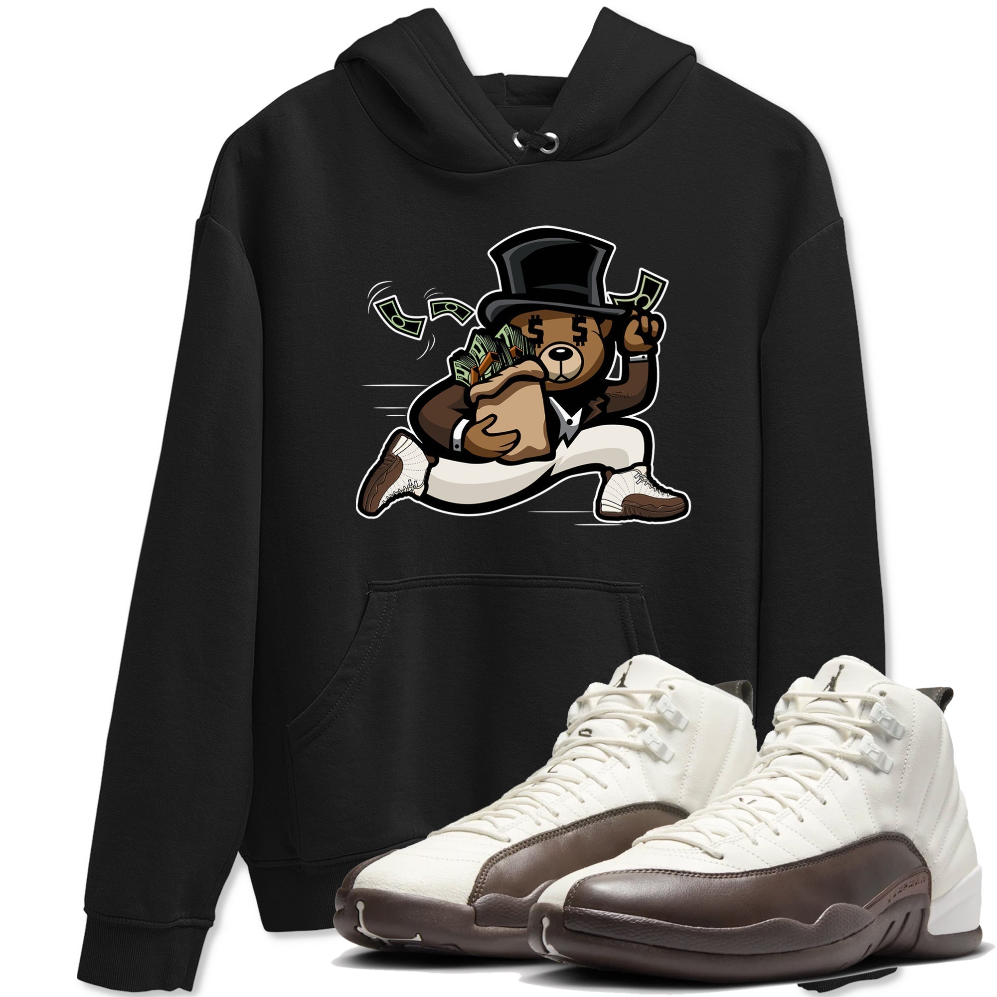 Bear Steals snkmatch Tees - Air Jordan 12 Baroque Brown
