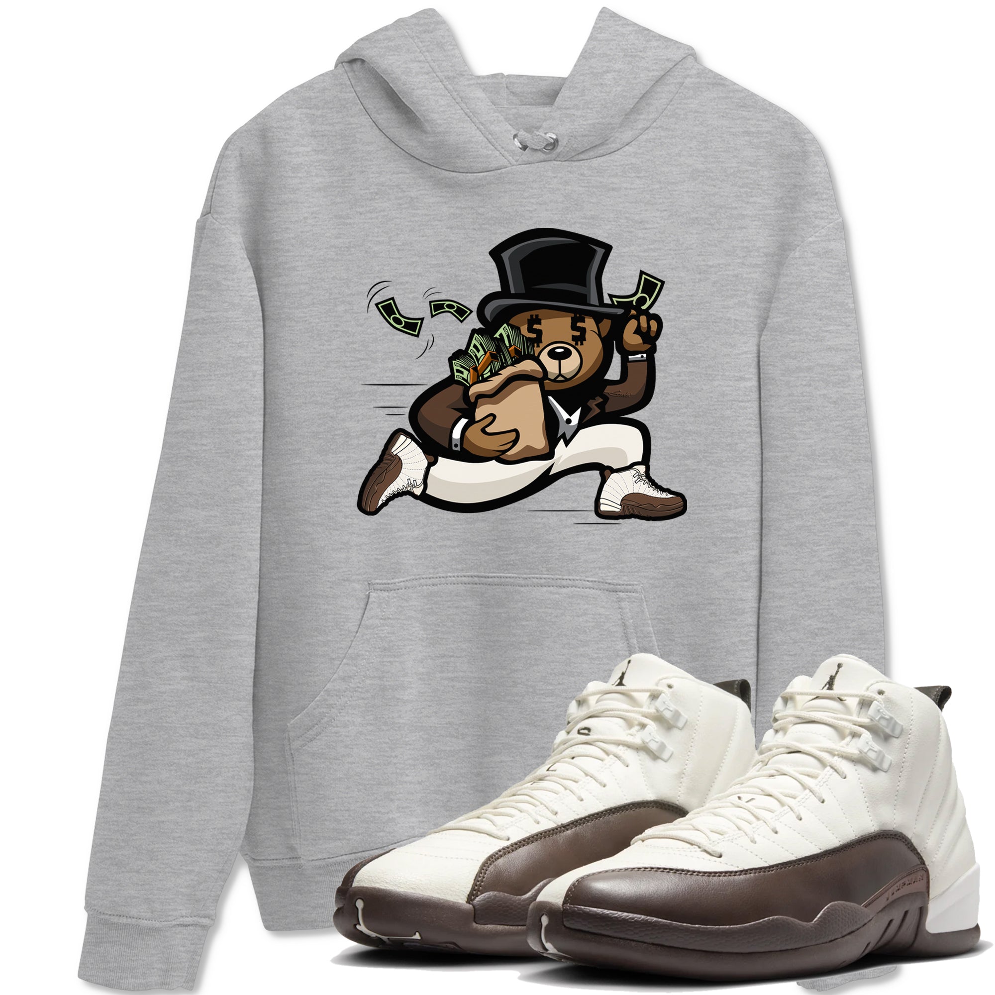 Bear Steals snkmatch Tees - Air Jordan 12 Baroque Brown