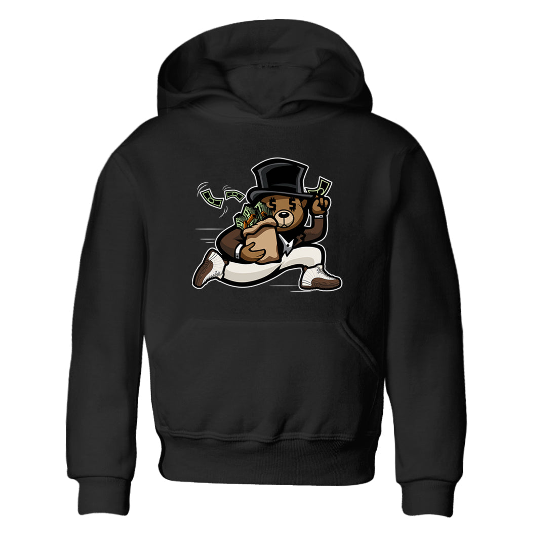 Bear Steals snkmatch Tees Kids - Air Jordan 12 Baroque Brown
