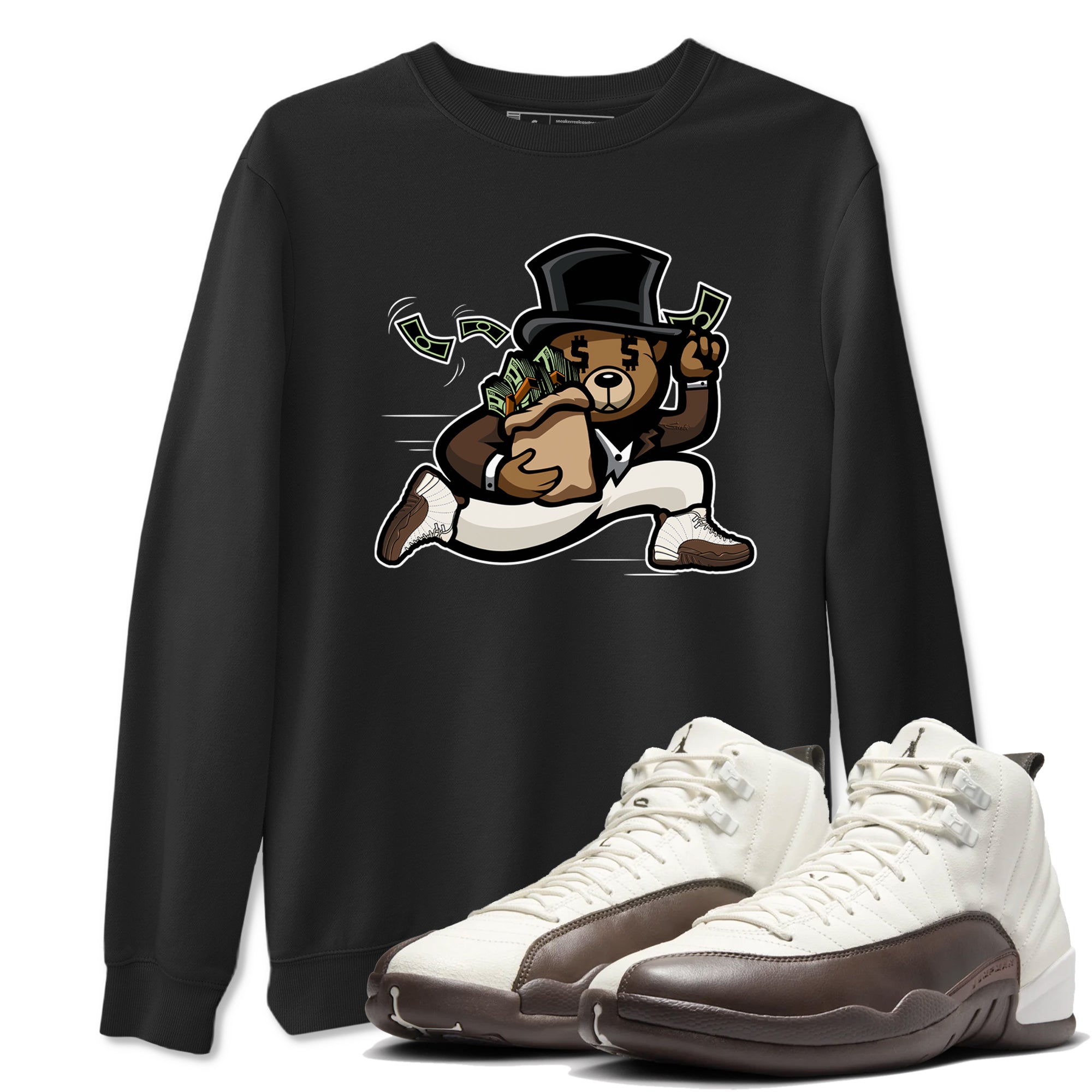 Bear Steals snkmatch Tees - Air Jordan 12 Baroque Brown