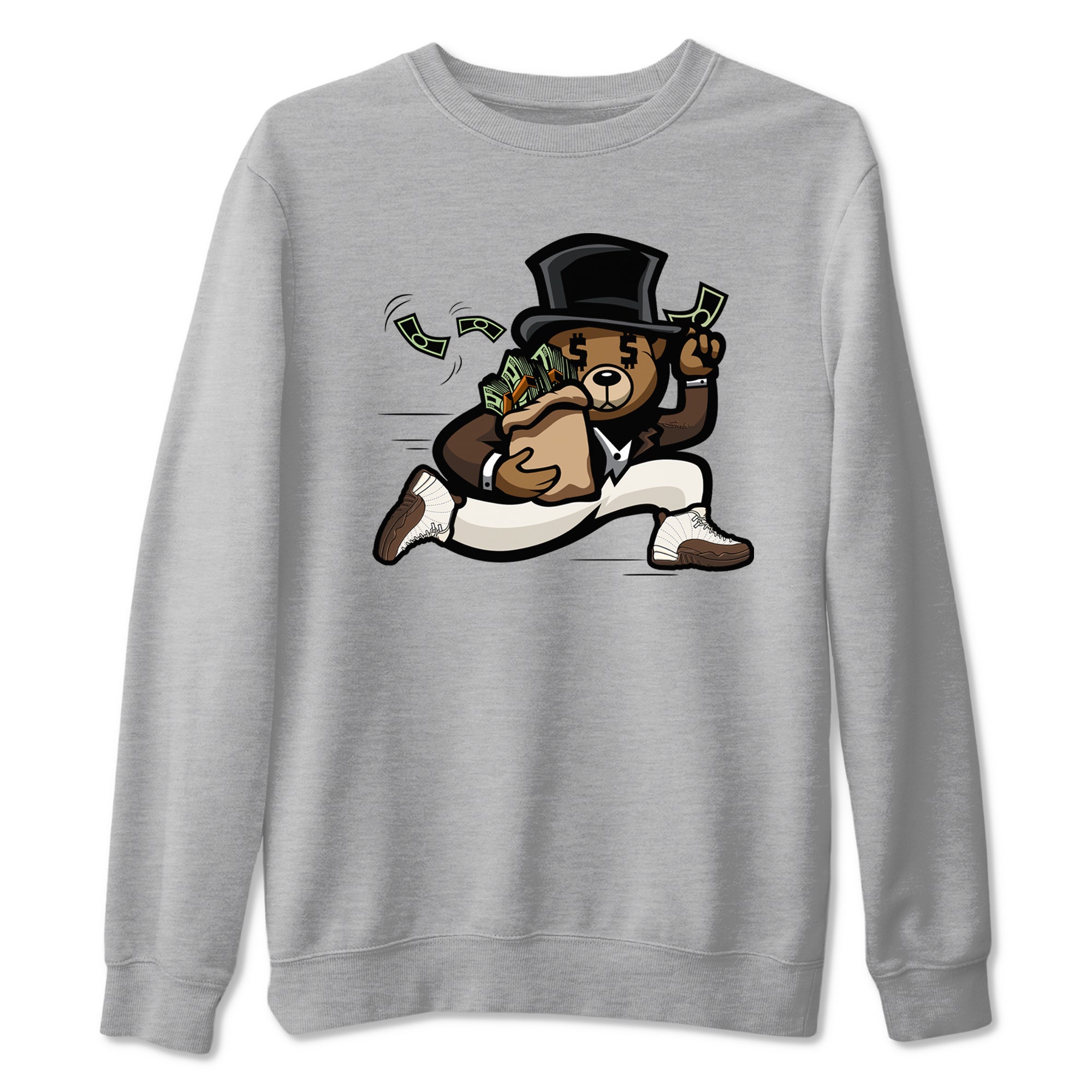 Bear Steals snkmatch Tees - Air Jordan 12 Baroque Brown