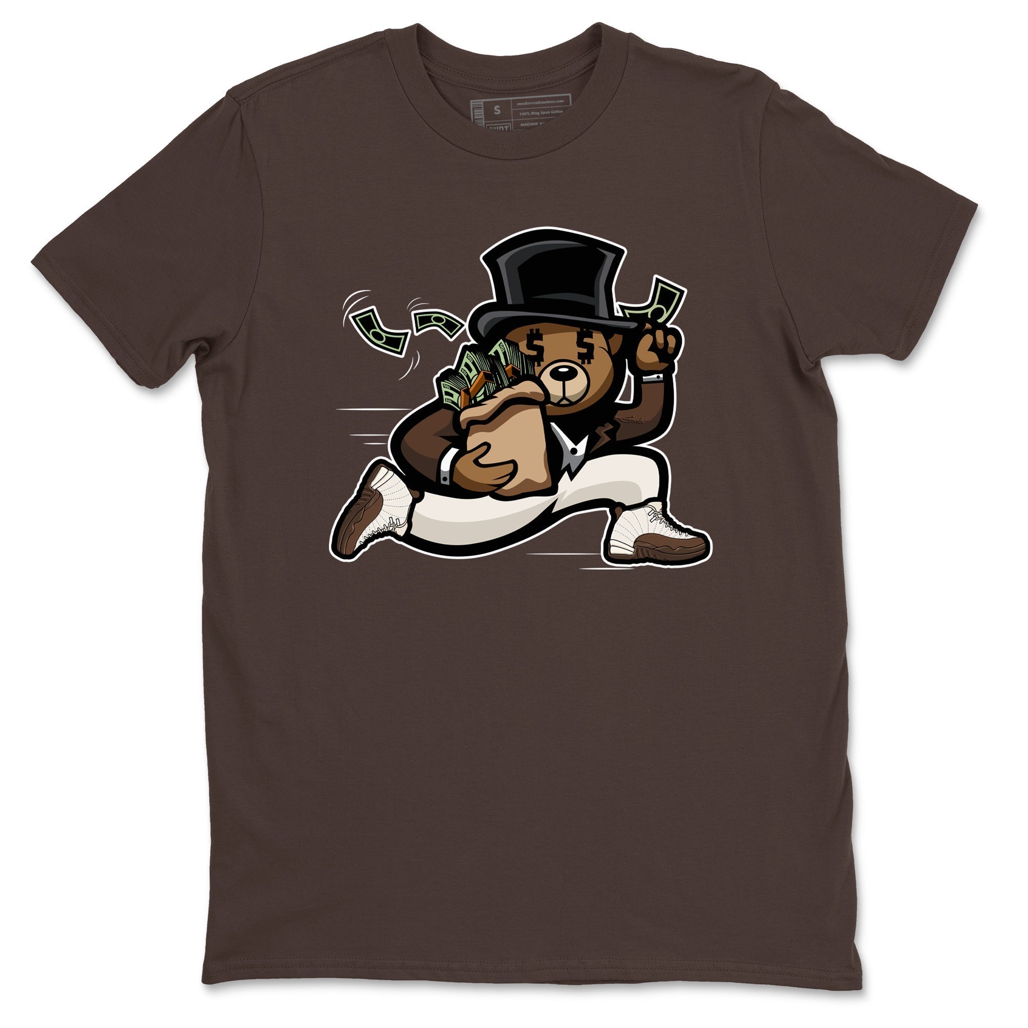 Bear Steals snkmatch Tees - Air Jordan 12 Baroque Brown