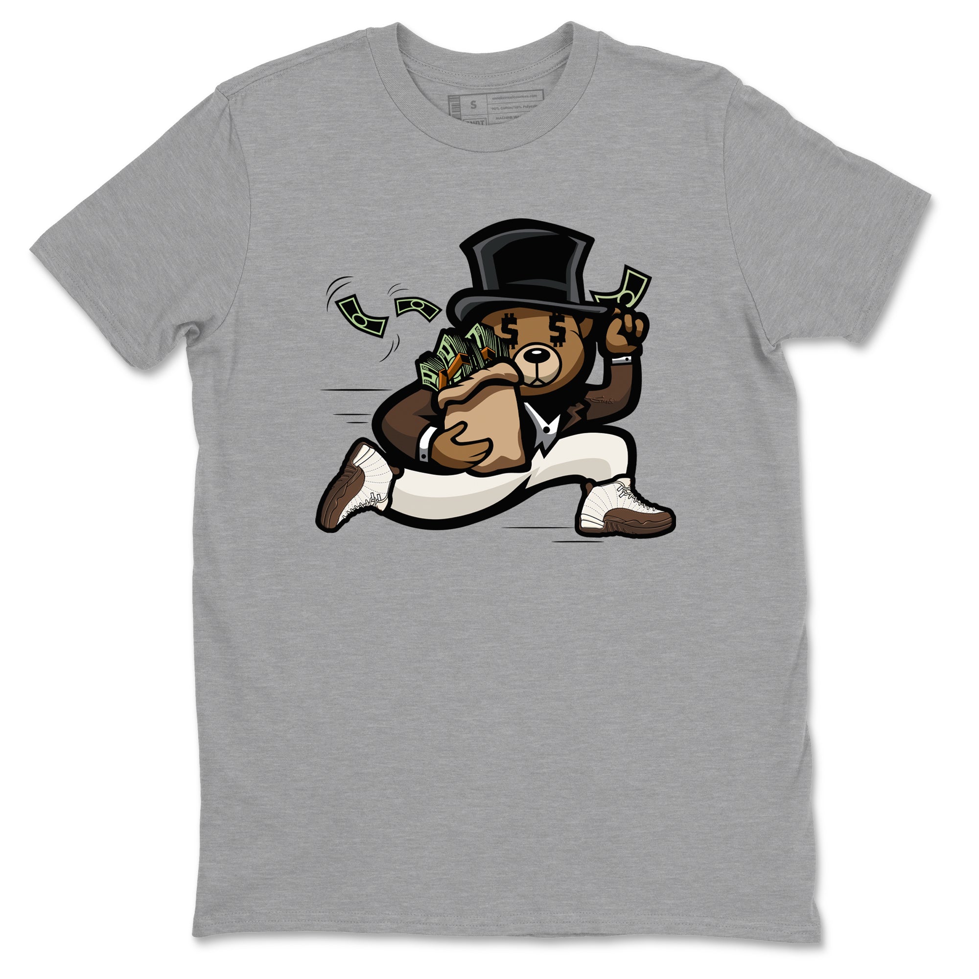Bear Steals snkmatch Tees - Air Jordan 12 Baroque Brown