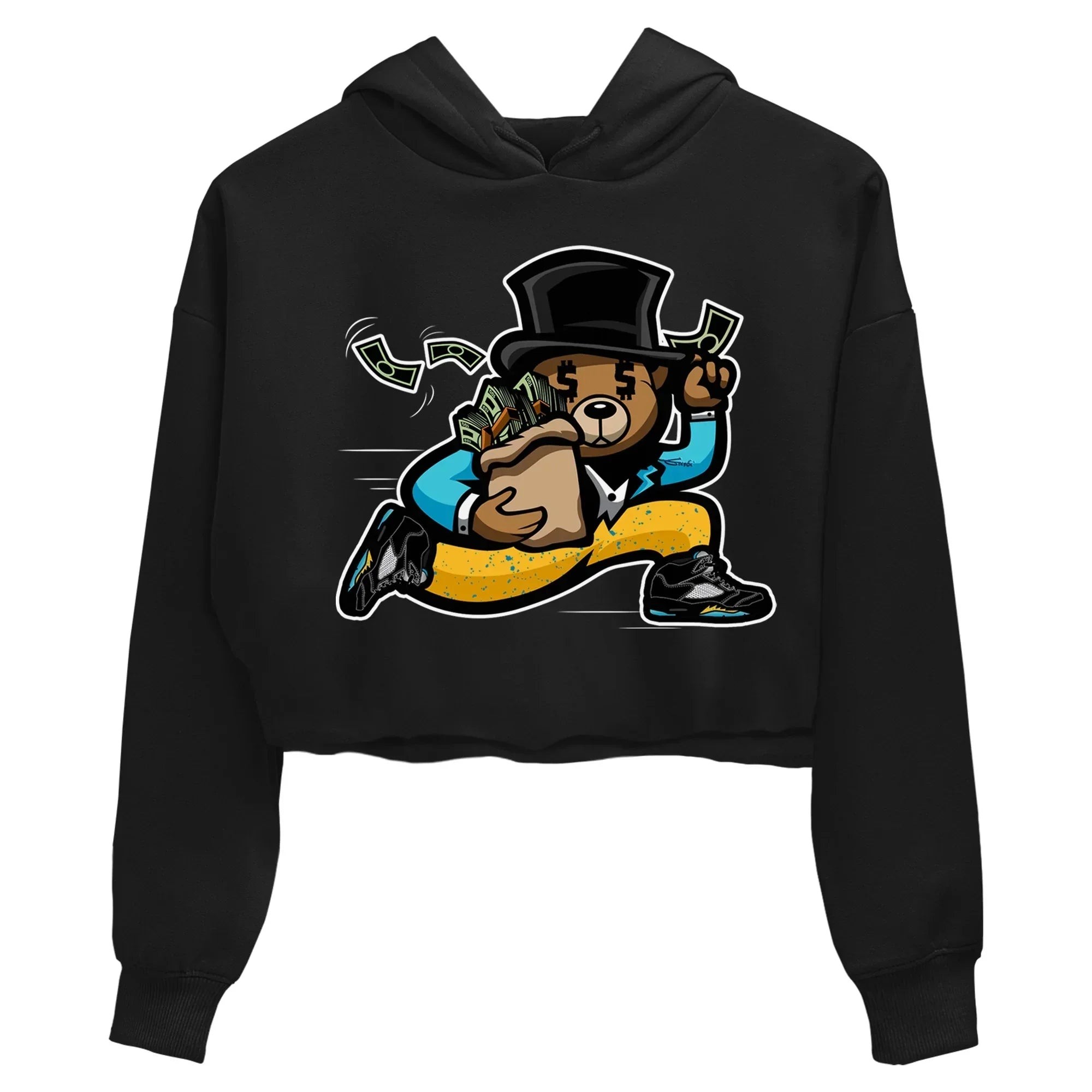 Bear Steals Women's Tops - Air Jordan 5 Aqua