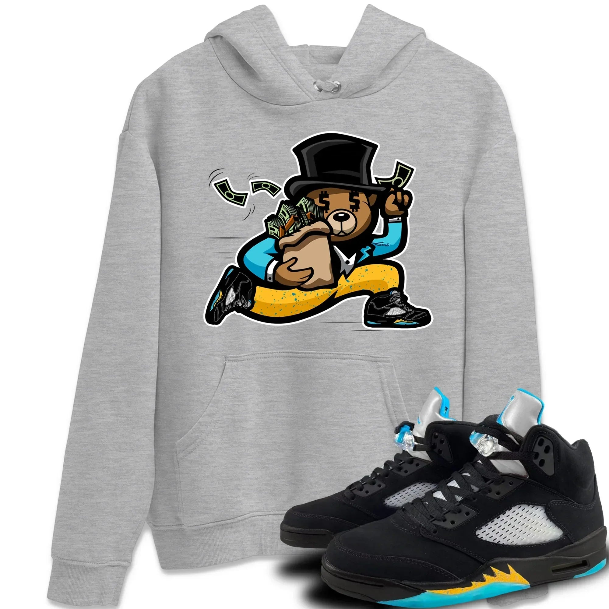 Bear Steals Unisex Tops - Air Jordan 5 Aqua