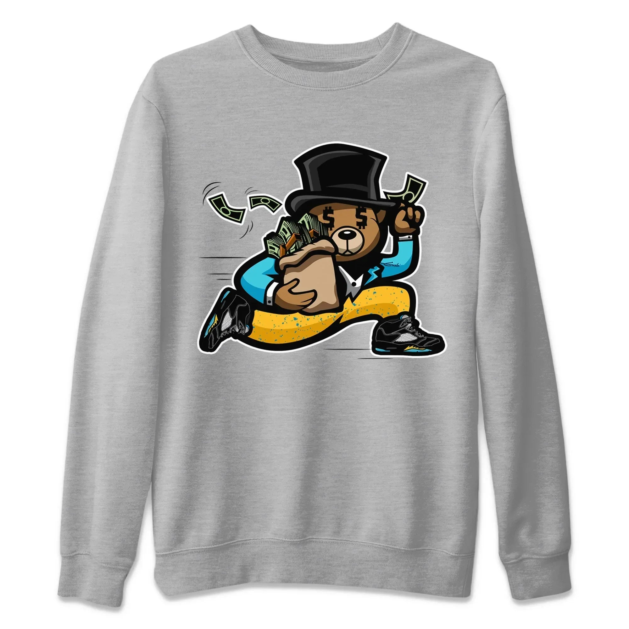 Bear Steals Unisex Tops - Air Jordan 5 Aqua
