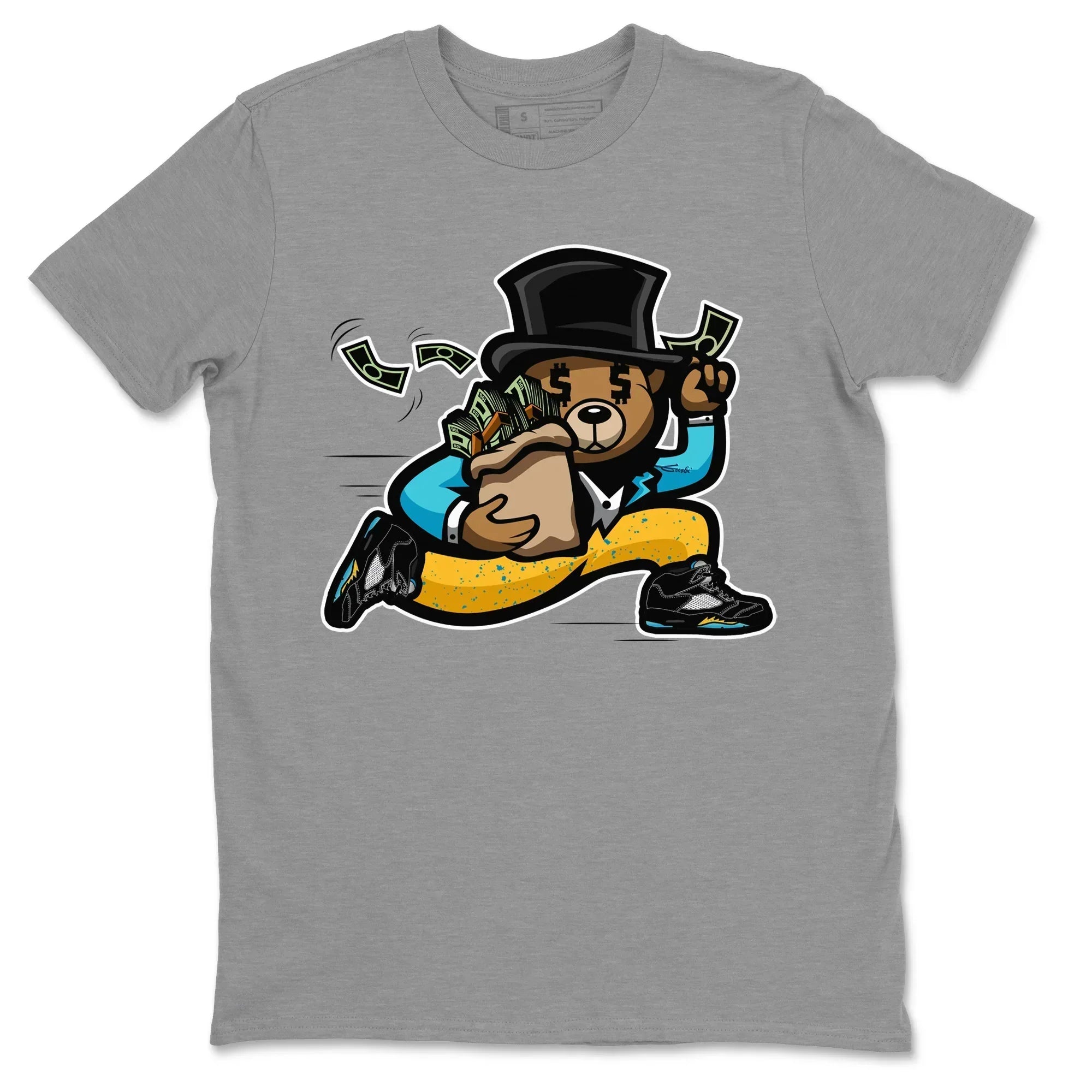 Bear Steals Unisex Tops - Air Jordan 5 Aqua