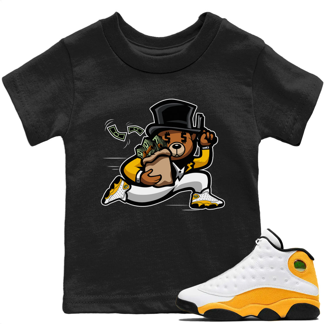 Bear Steals Kids Tops - Air Jordan 13 Del Sol