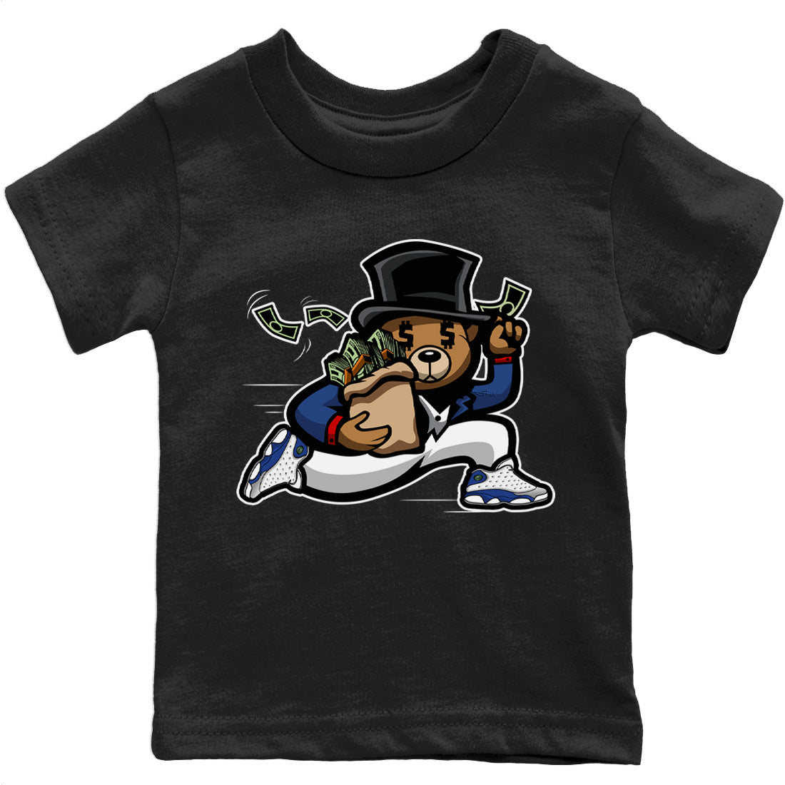 Bear Steals Kids Tops - Air Jordan 13 French Blue