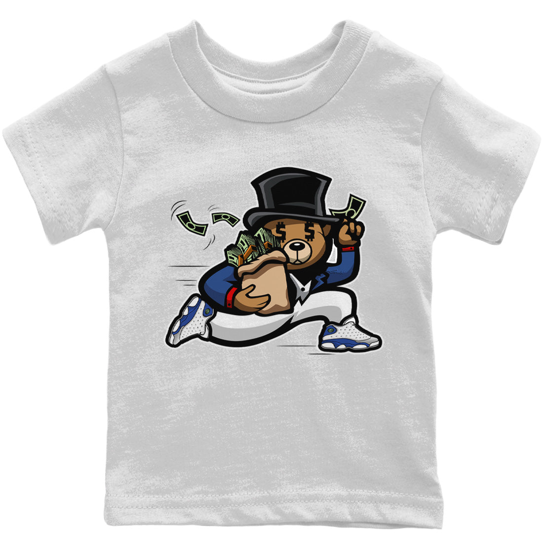 Bear Steals Kids Tops - Air Jordan 13 French Blue