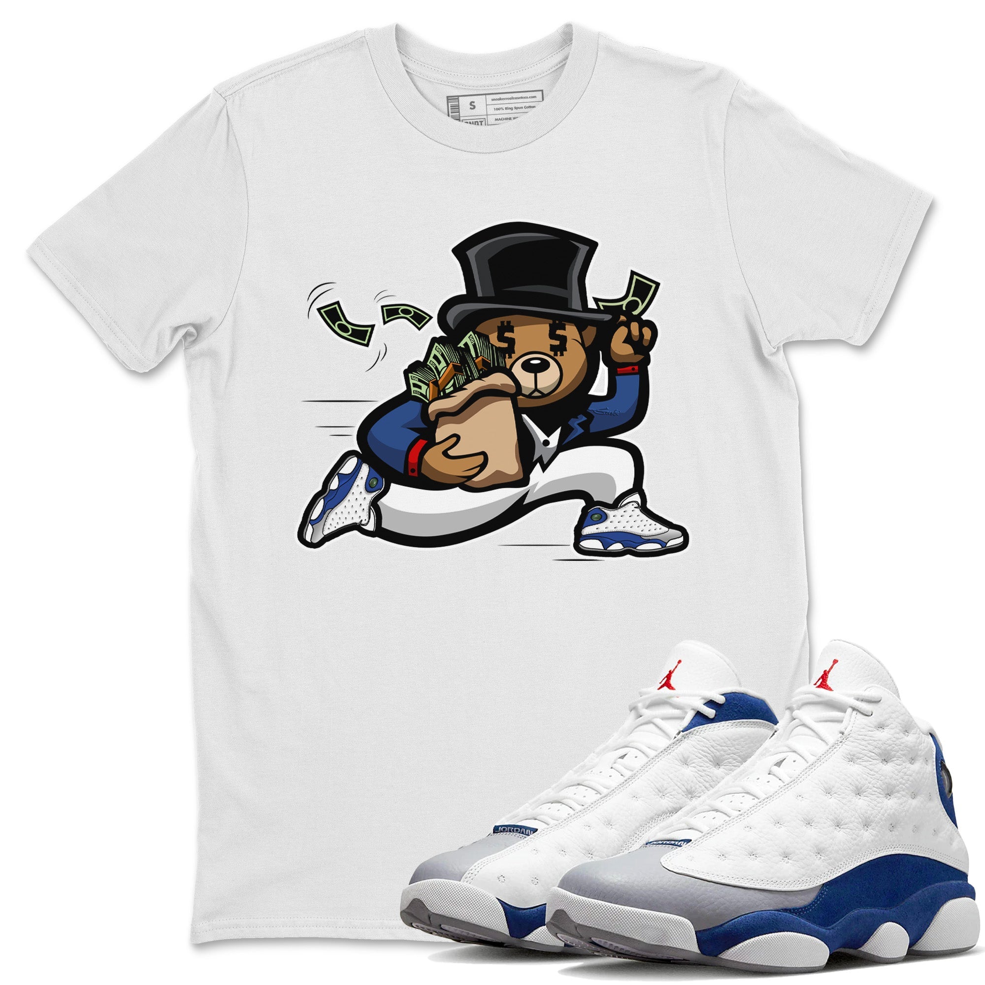 Bear Steals Unisex Tops - Air Jordan 13 French Blue
