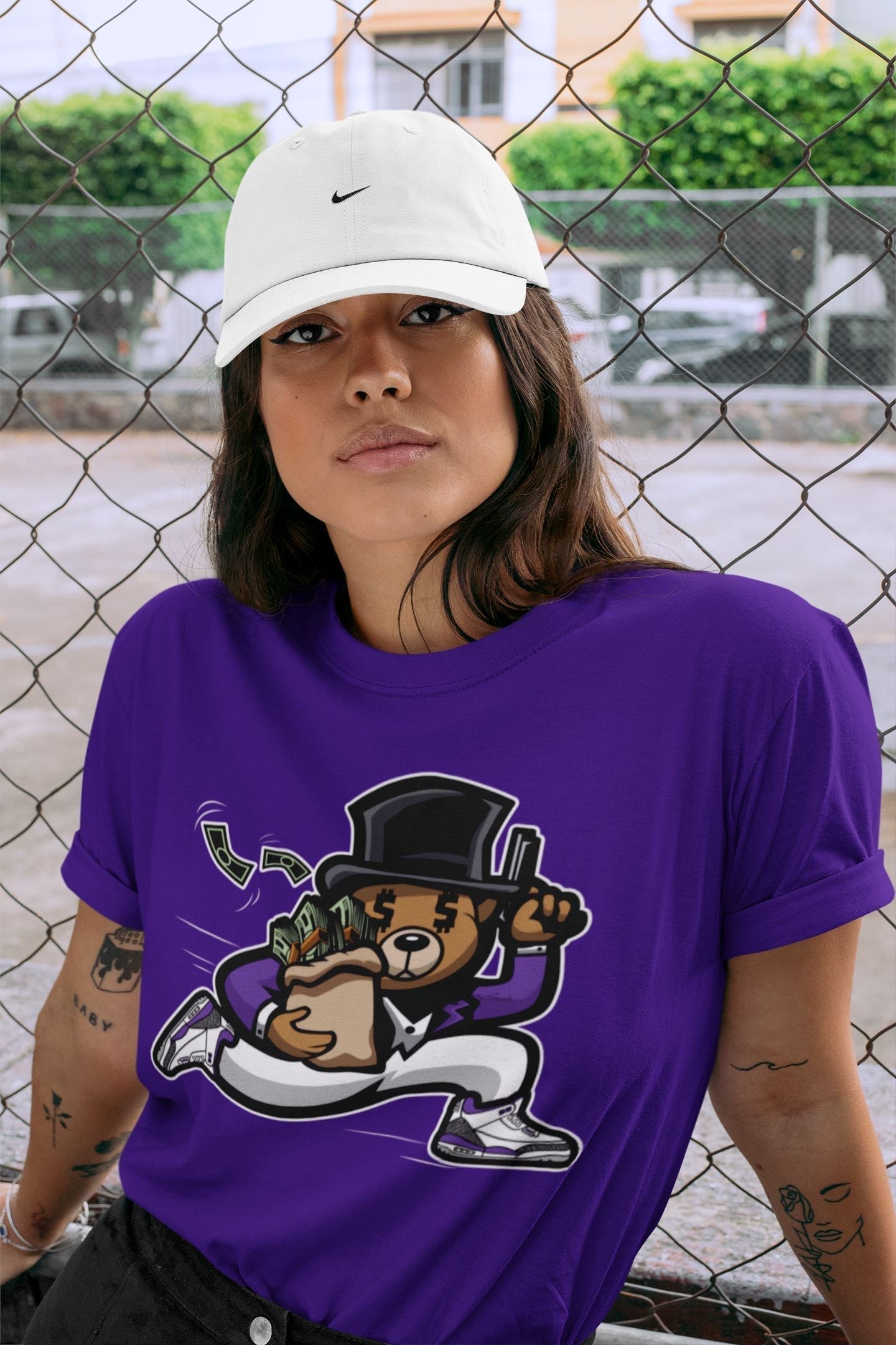 Bear Steals Unisex Tops - Air Jordan 3 Dark Iris