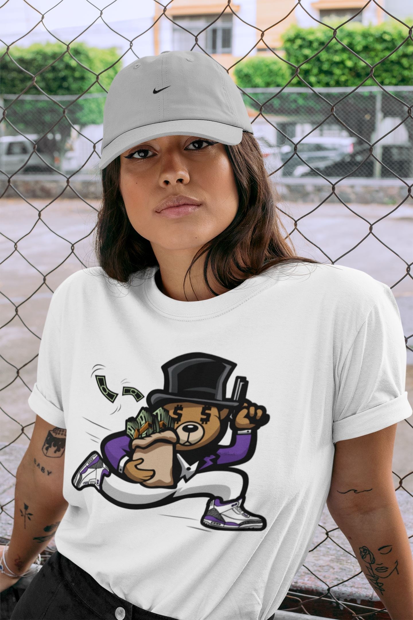 Bear Steals Unisex Tops - Air Jordan 3 Dark Iris