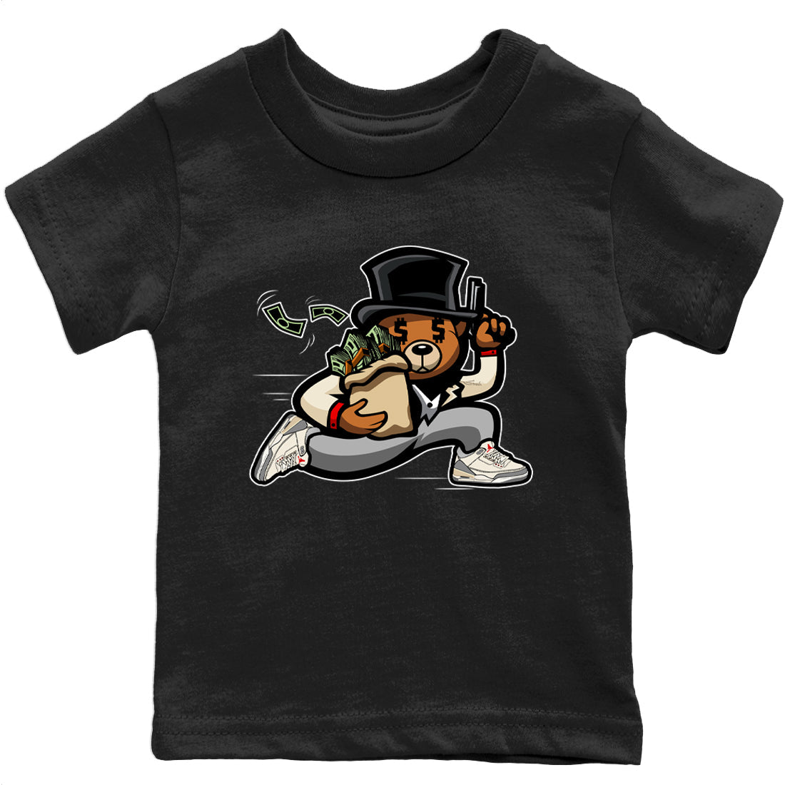 Bear Steals Kids Tops - Air Jordan 3 Muslin