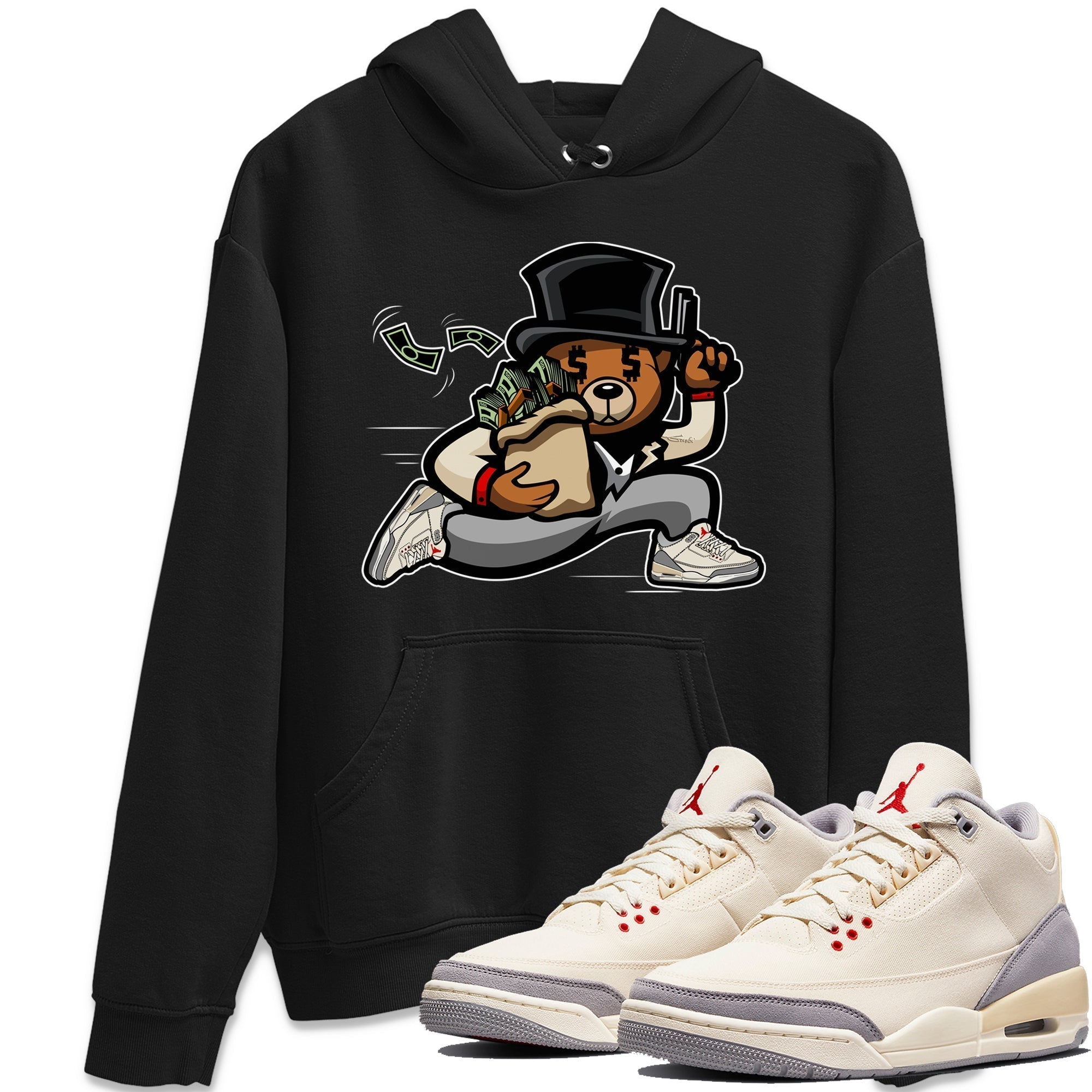 Bear Steals Unisex Tops - Air Jordan 3 Muslin