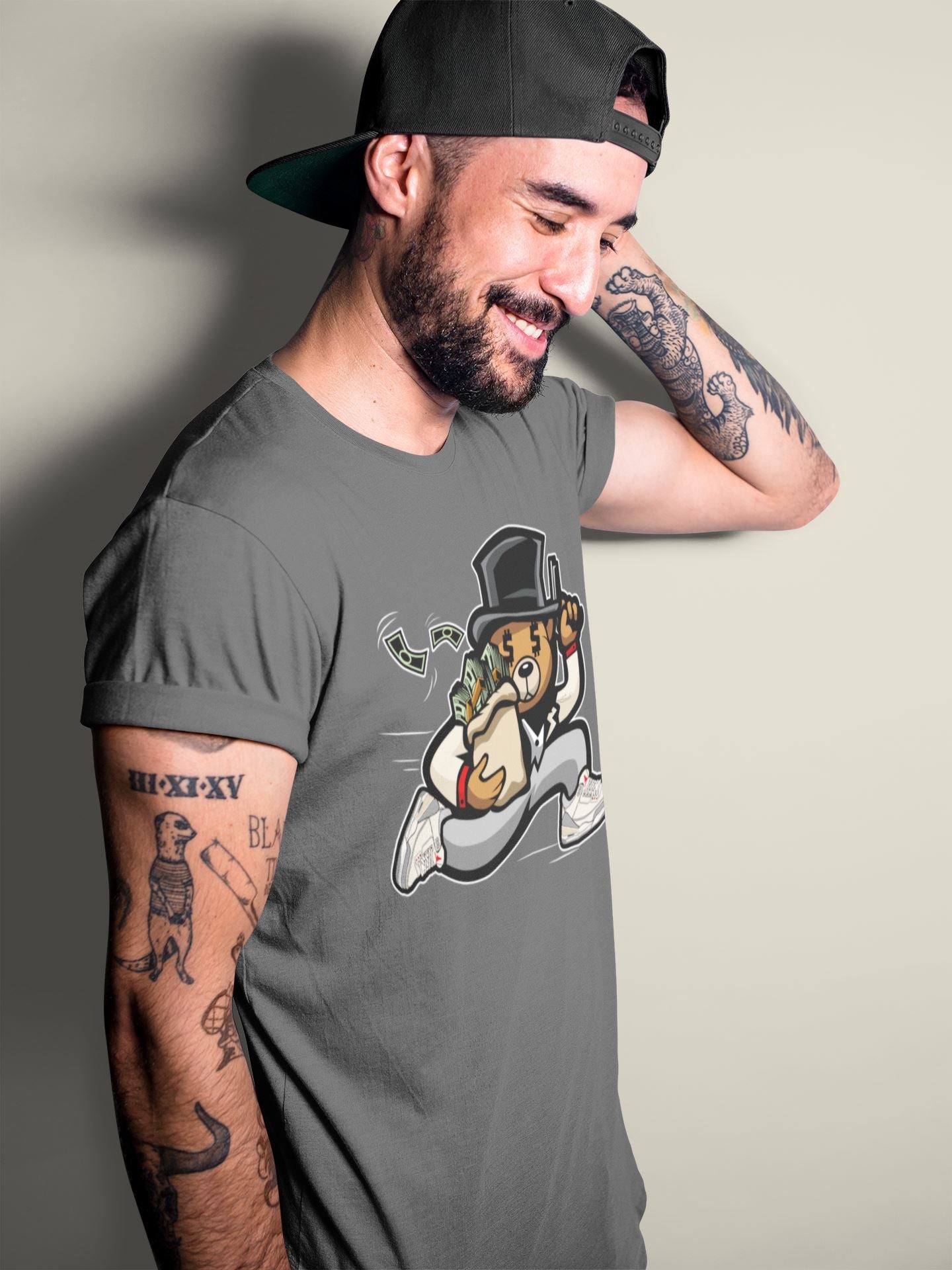 Bear Steals Unisex Tops - Air Jordan 3 Muslin
