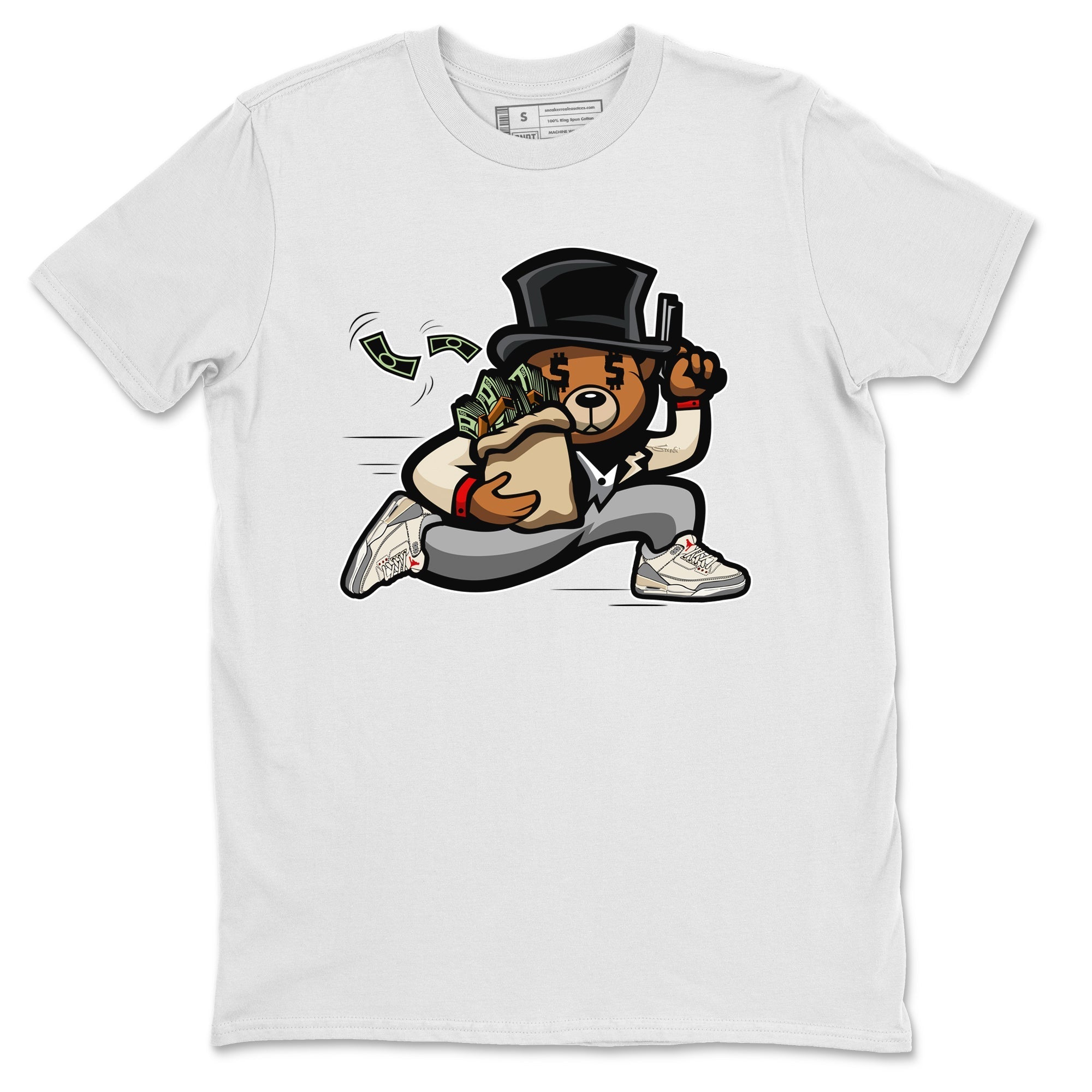 Bear Steals Unisex Tops - Air Jordan 3 Muslin