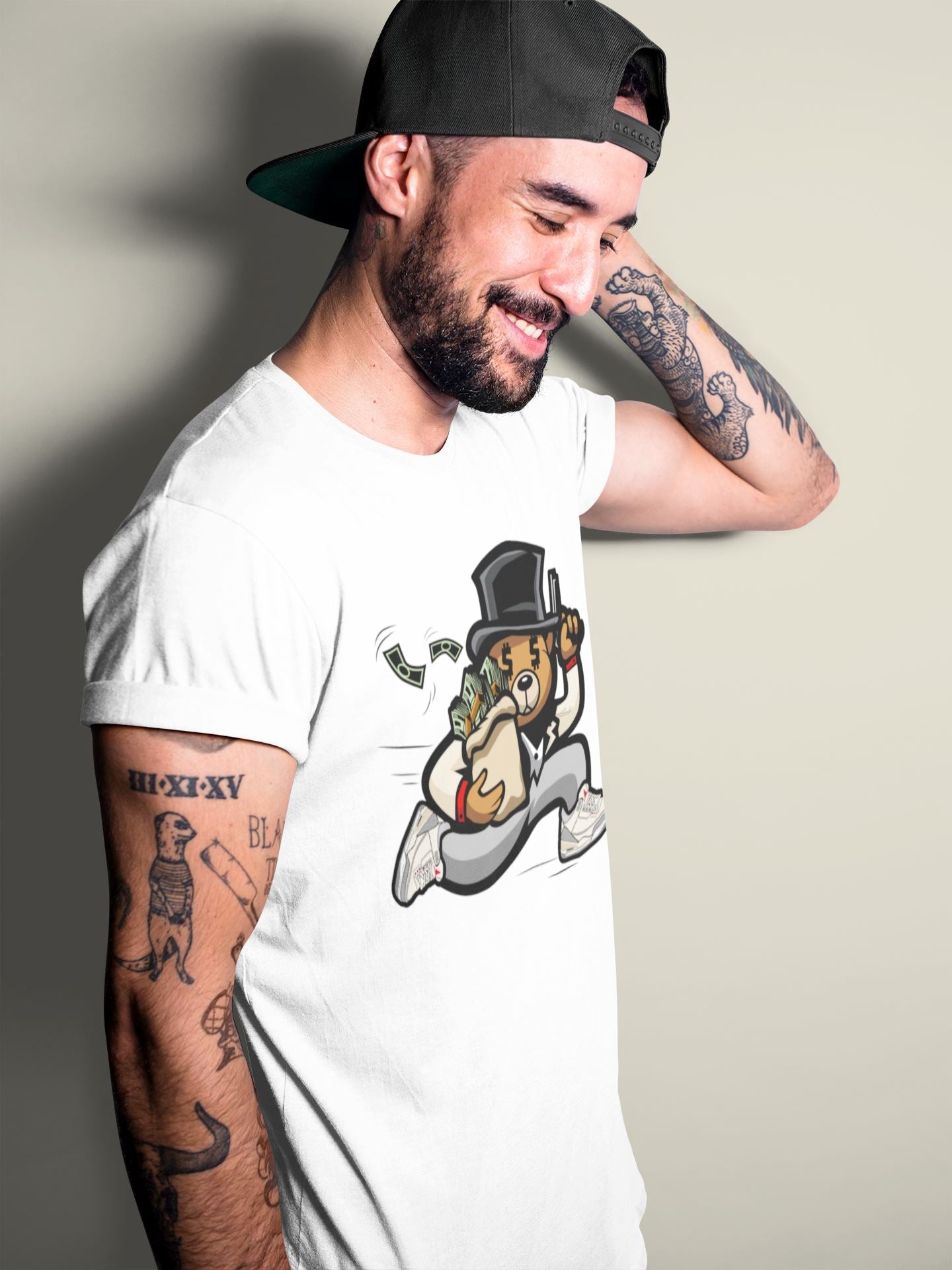 Bear Steals Unisex Tops - Air Jordan 3 Muslin