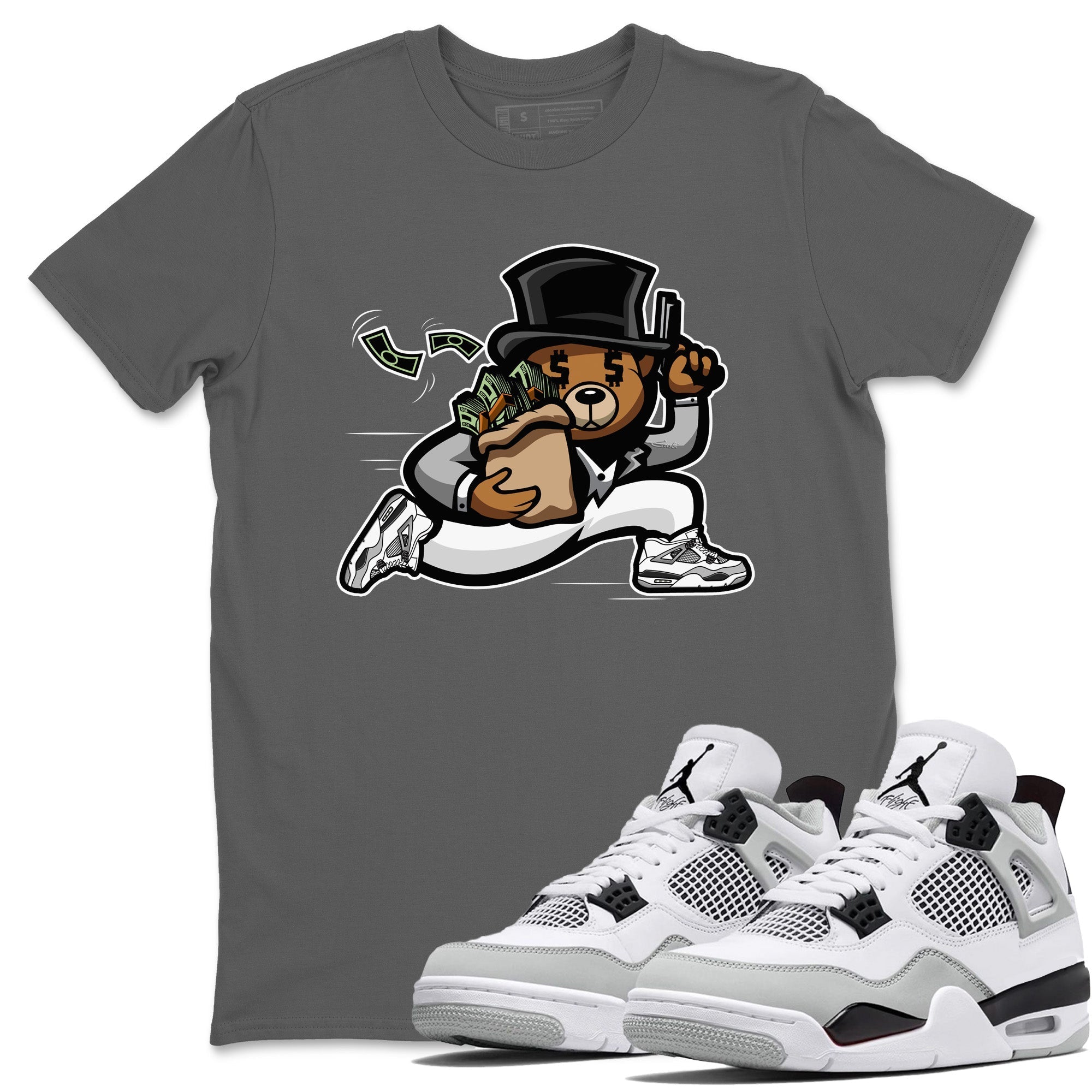 Bear Steals Unisex Tops - Air Jordan 4 Military Black