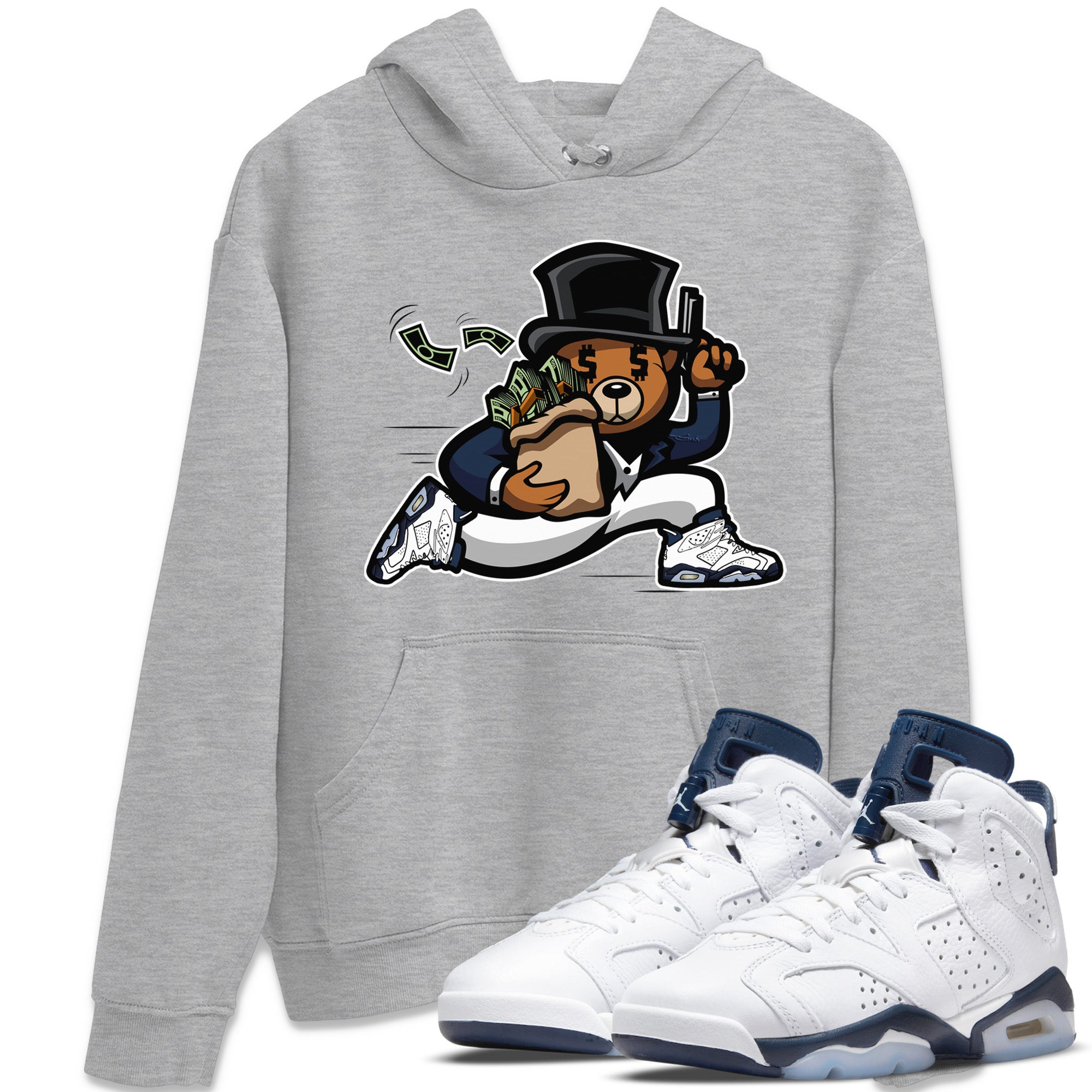 Bear Steals Unisex Tops - Air Jordan 6 Midnight Navy