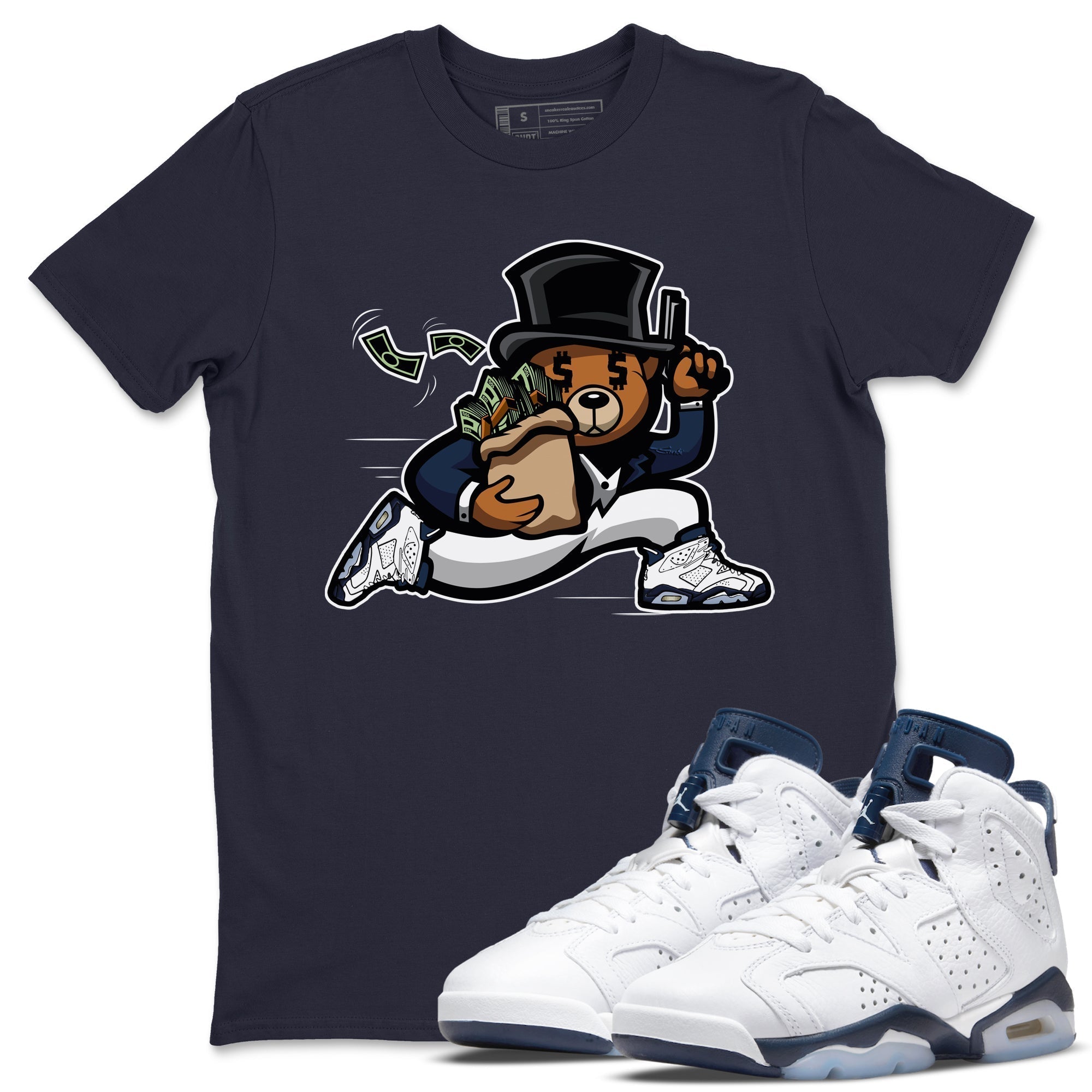 Bear Steals Unisex Tops - Air Jordan 6 Midnight Navy