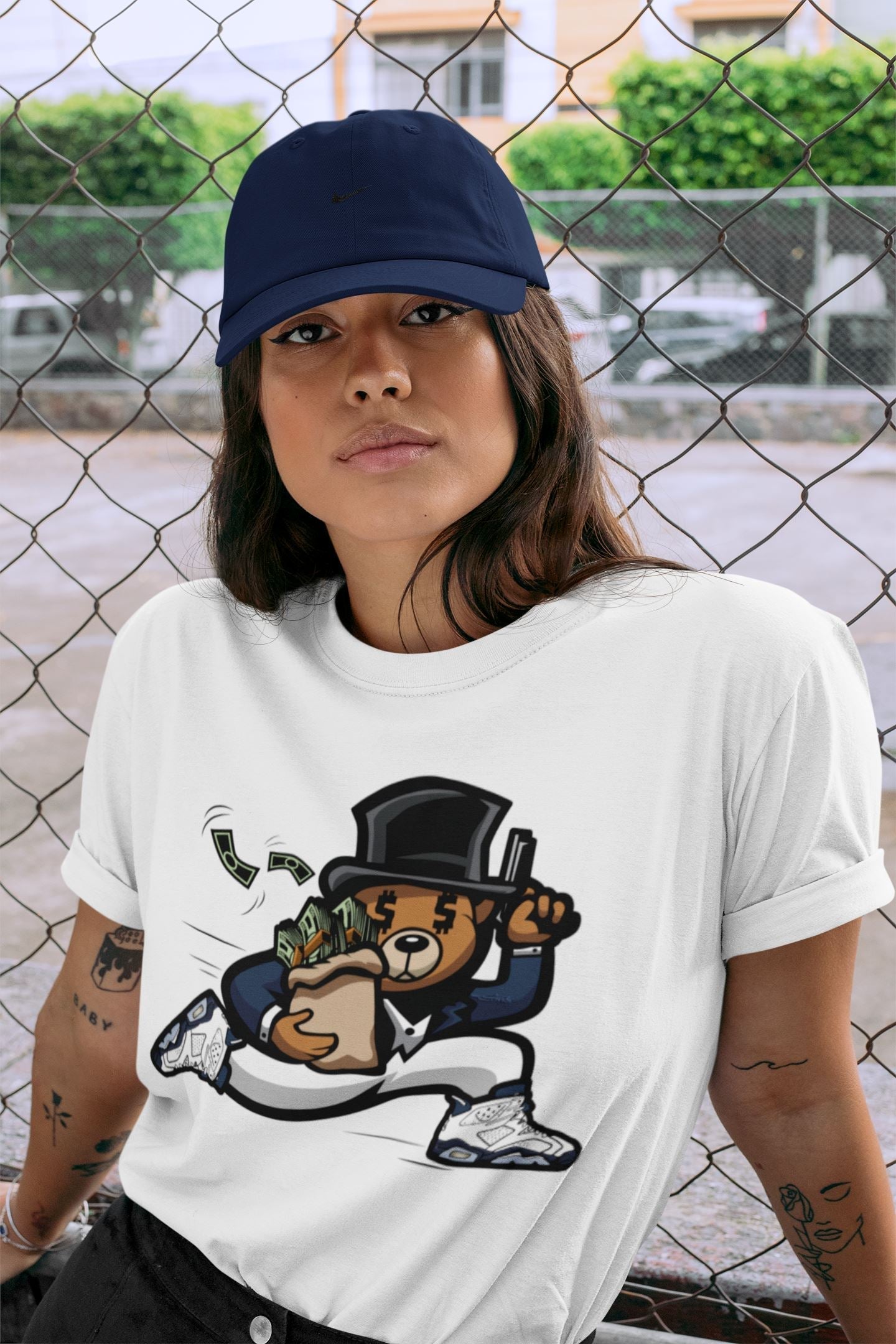 Bear Steals Unisex Tops - Air Jordan 6 Midnight Navy