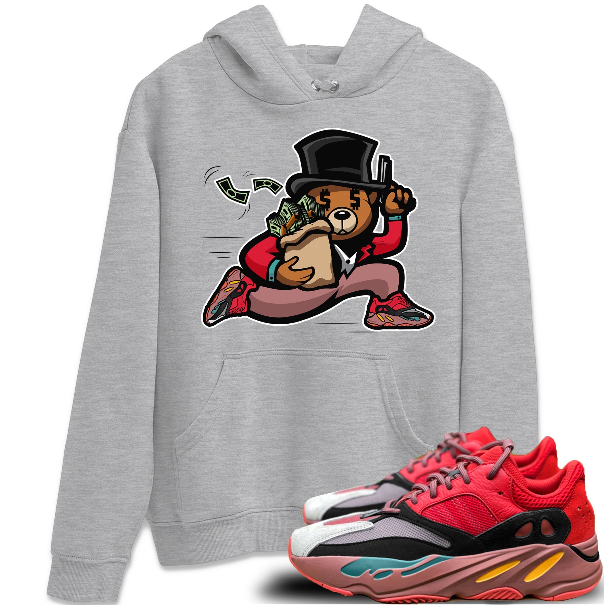 Bear Steals Unisex Tops - Yeezy 700 Hi-Res Red