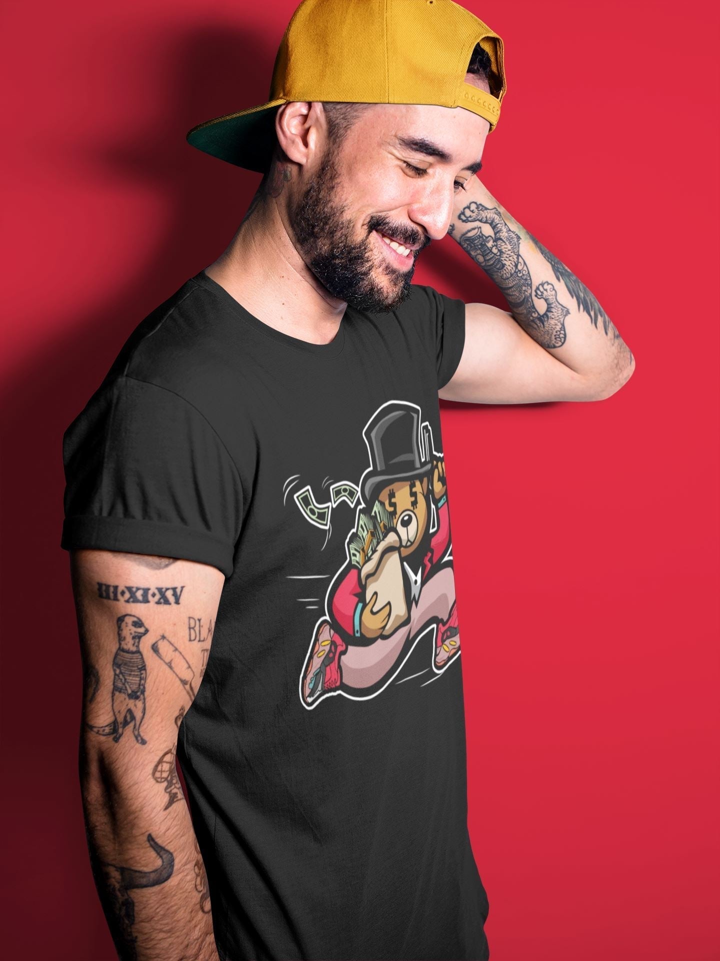 Bear Steals Unisex Tops - Yeezy 700 Hi-Res Red