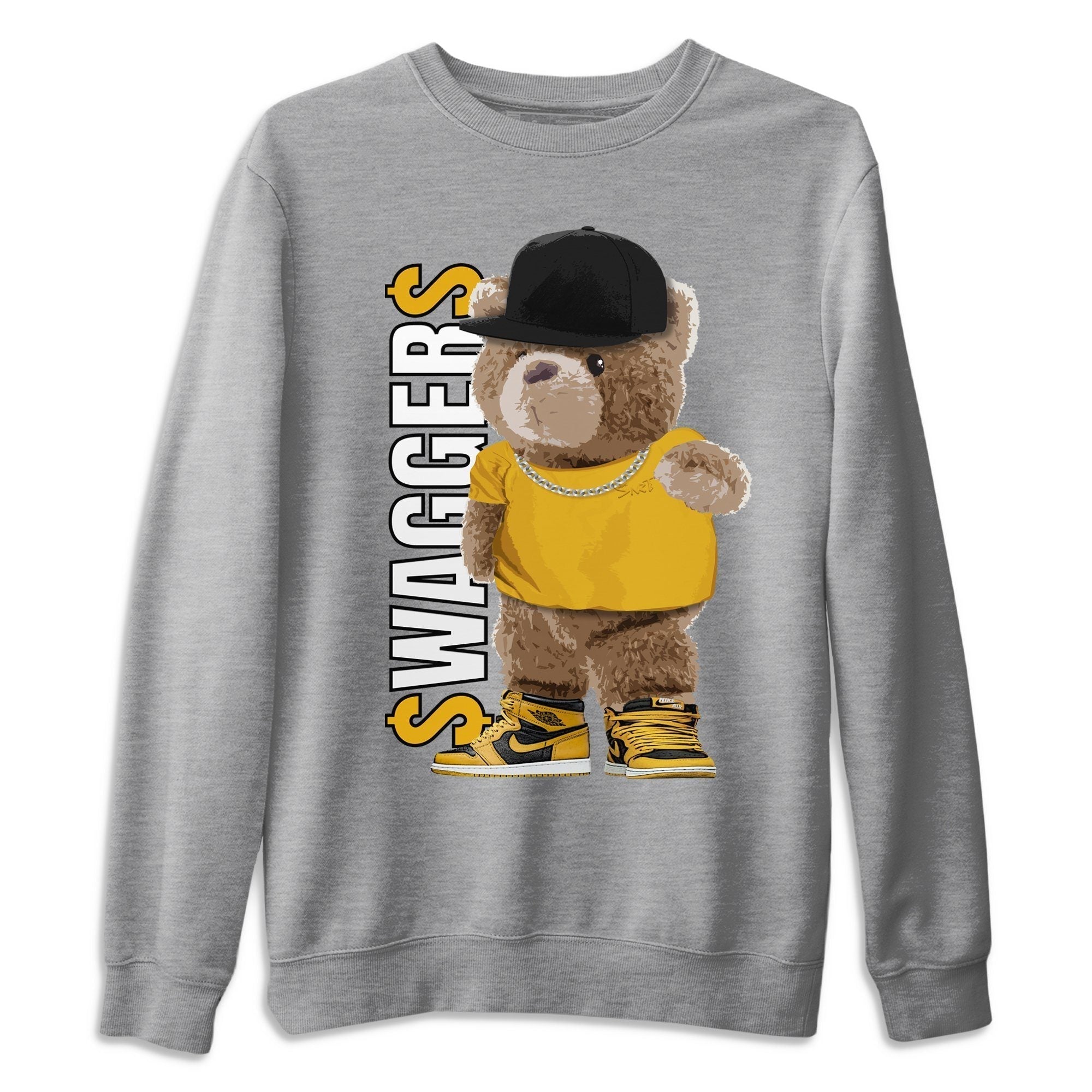 Bear Swaggers Unisex Tops - Air Jordan 1 Pollen