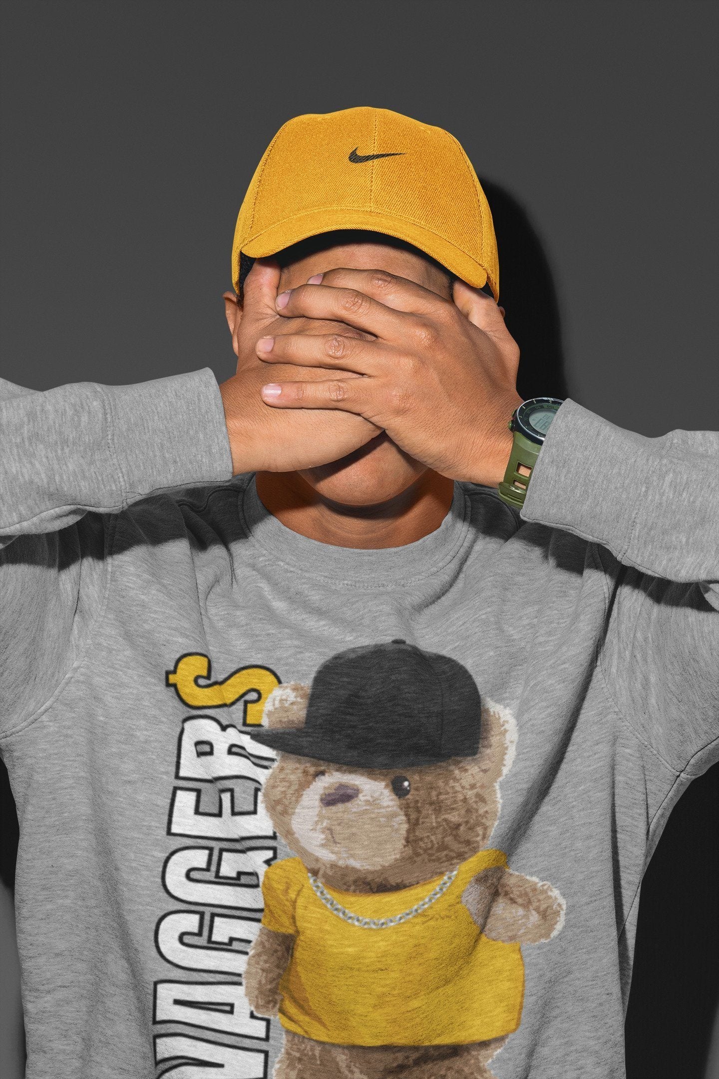 Bear Swaggers Unisex Tops - Air Jordan 1 Pollen
