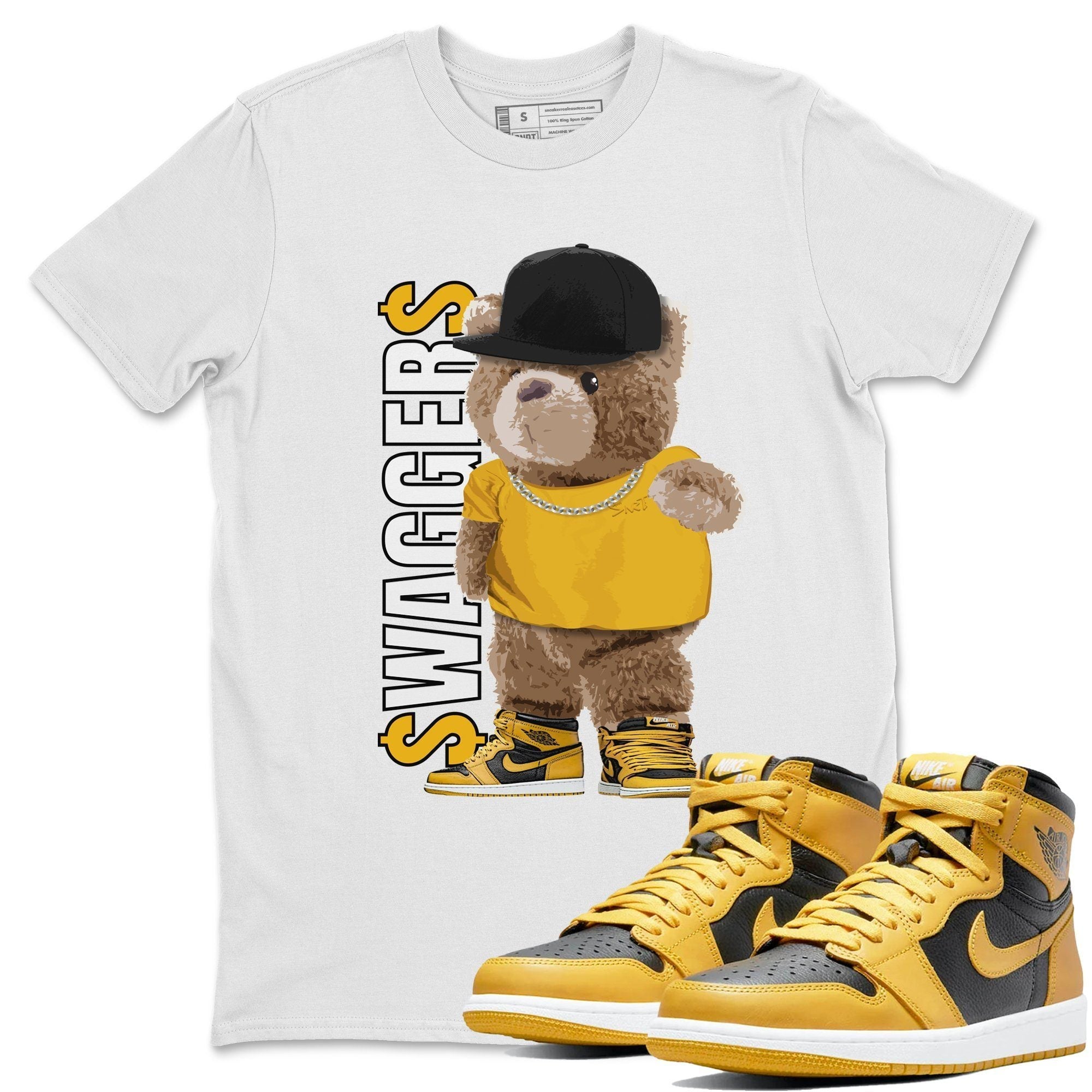 Bear Swaggers Unisex Tops - Air Jordan 1 Pollen