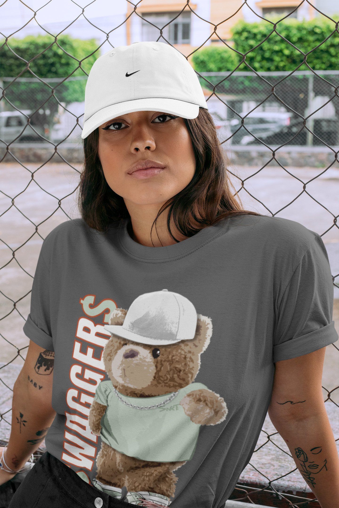 Bear Swaggers Unisex Tops - Air Jordan 1 Seafoam