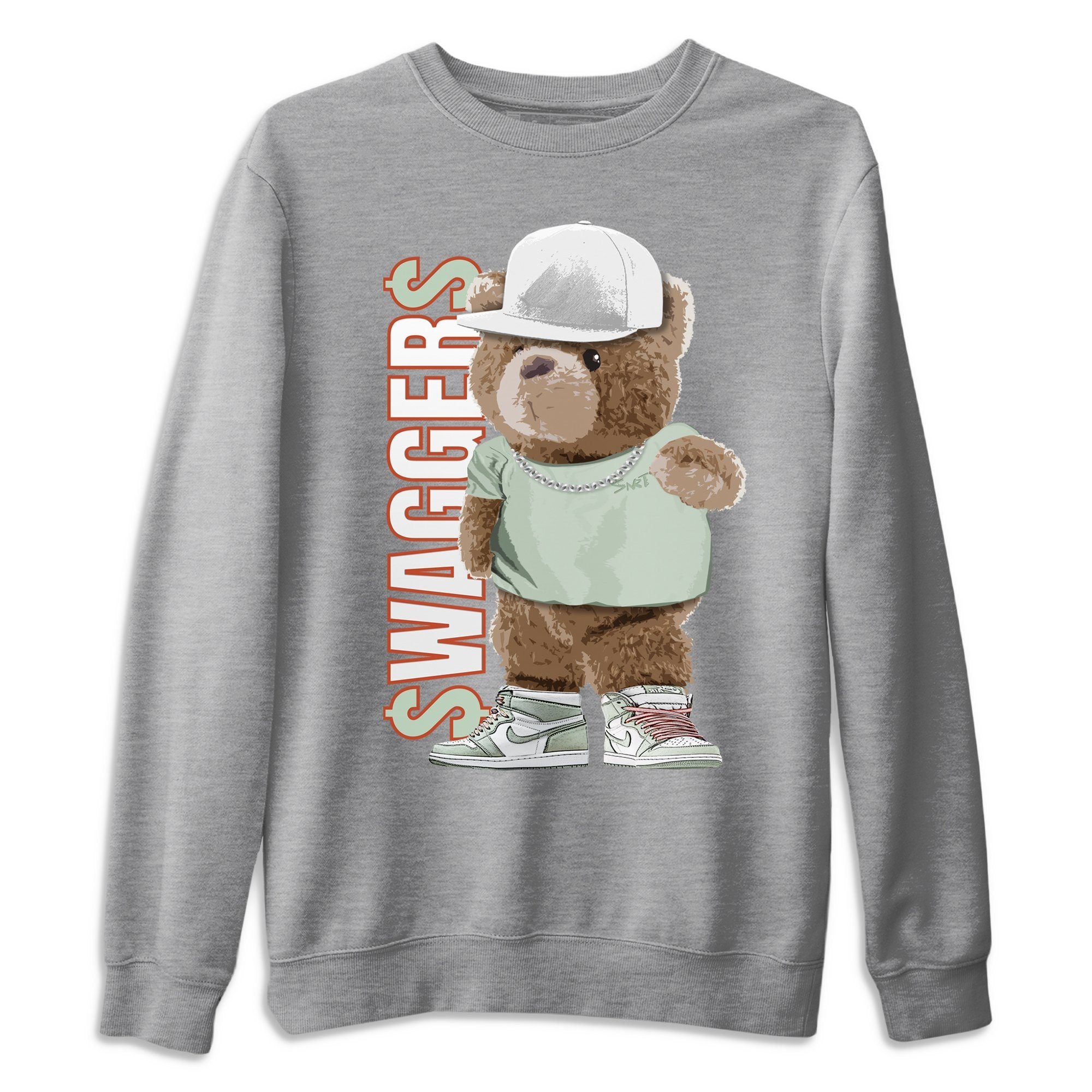 Bear Swaggers Unisex Tops - Air Jordan 1 Seafoam