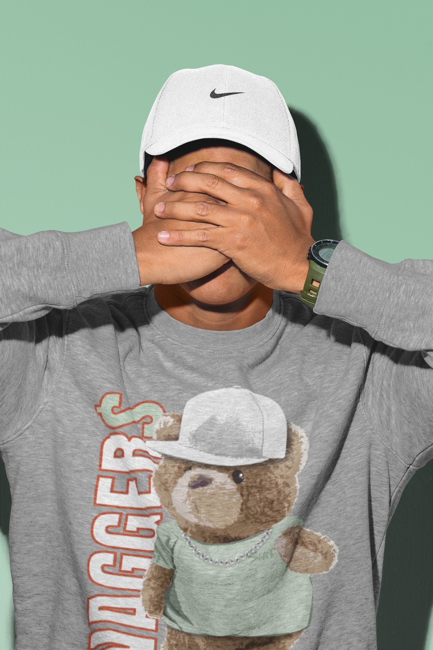 Bear Swaggers Unisex Tops - Air Jordan 1 Seafoam