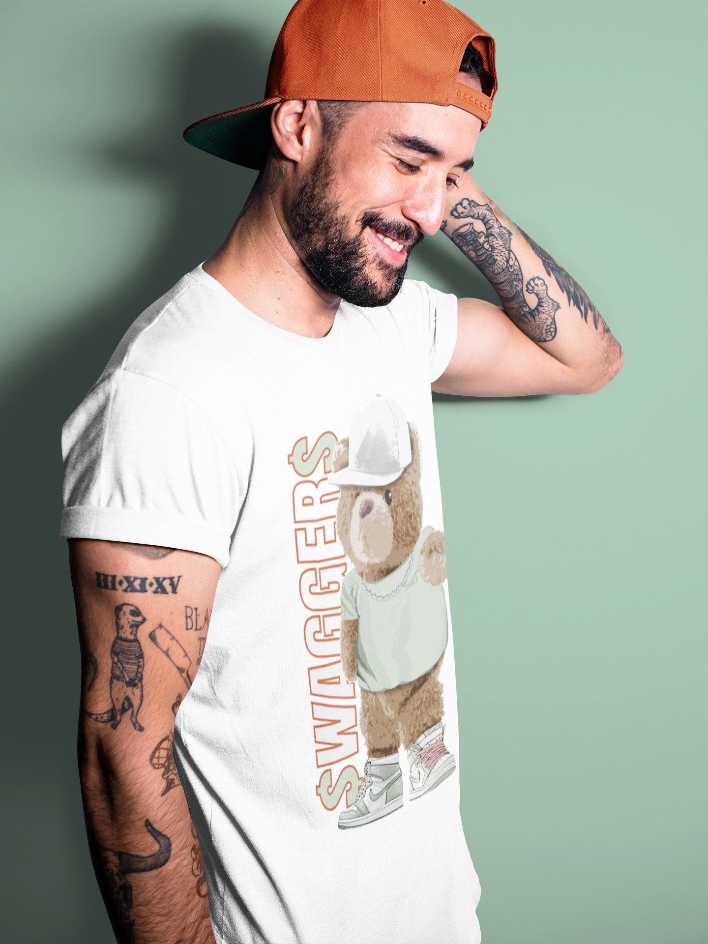 Bear Swaggers Unisex Tops - Air Jordan 1 Seafoam