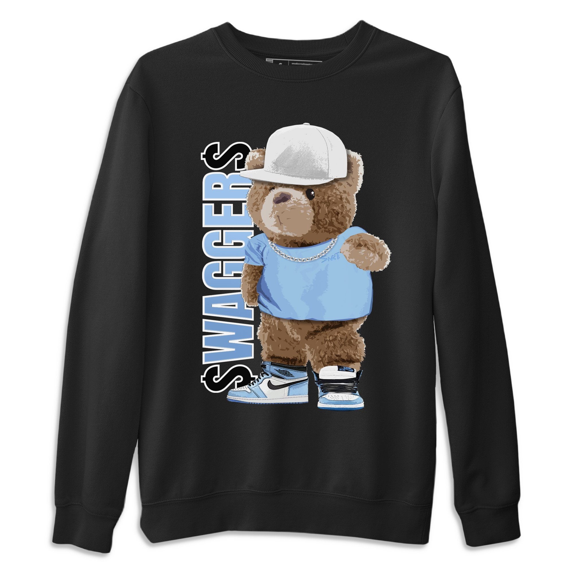 Bear Swaggers Unisex Tops - Air Jordan 1 University Blue