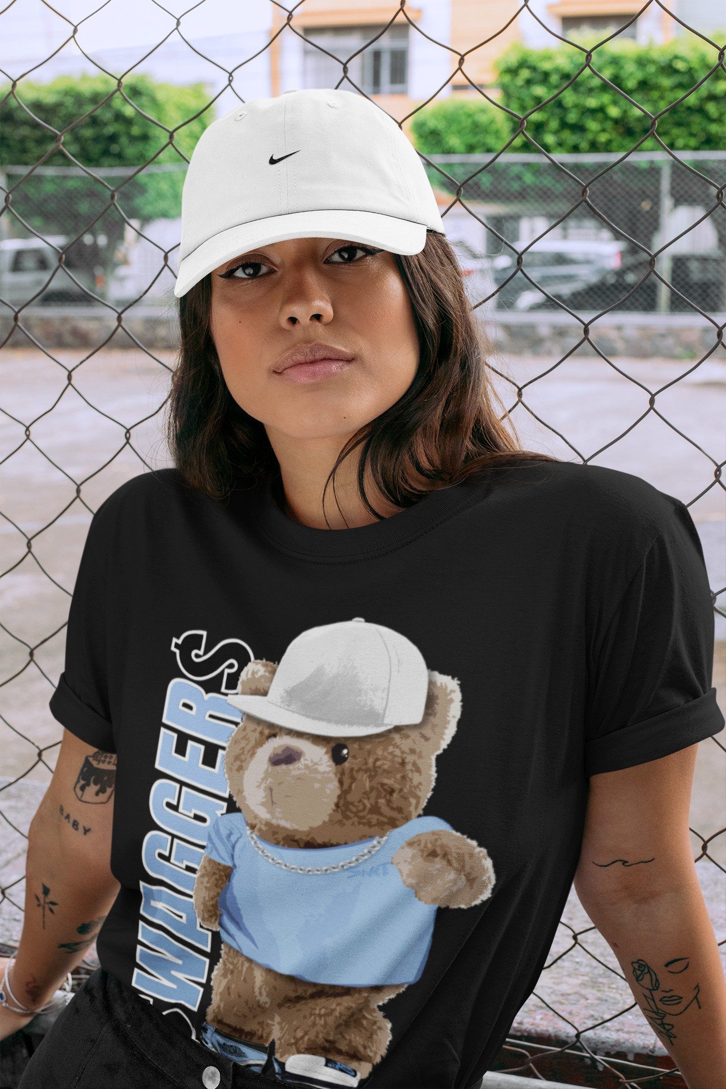 Bear Swaggers Unisex Tops - Air Jordan 1 University Blue