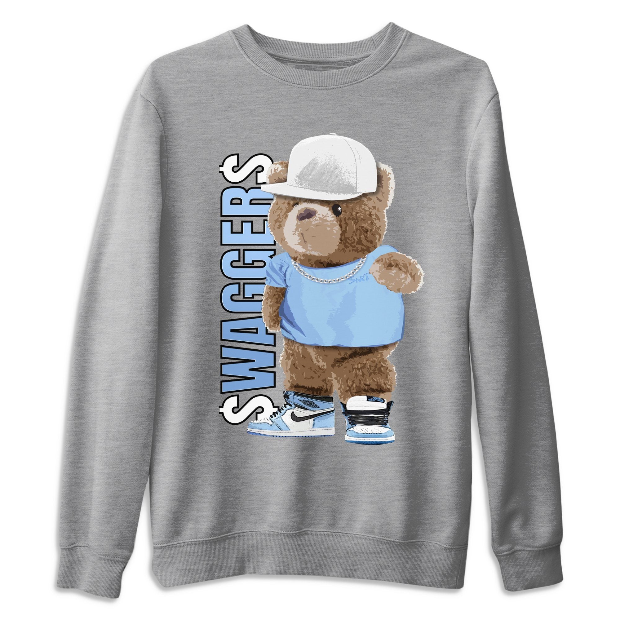 Bear Swaggers Unisex Tops - Air Jordan 1 University Blue