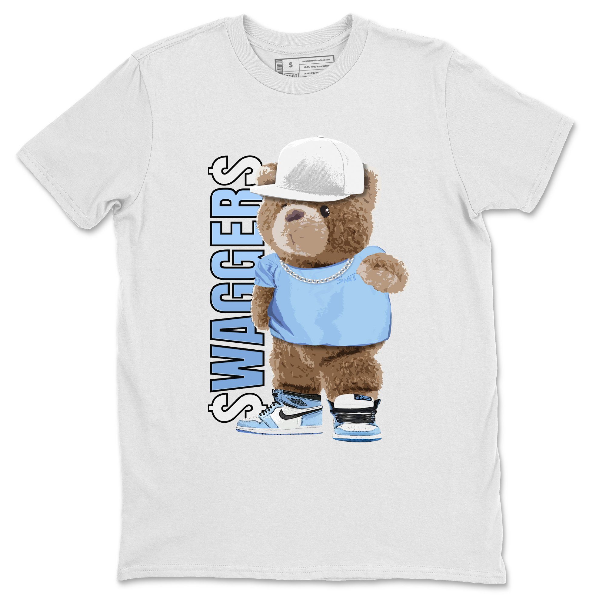 Bear Swaggers Unisex Tops - Air Jordan 1 University Blue